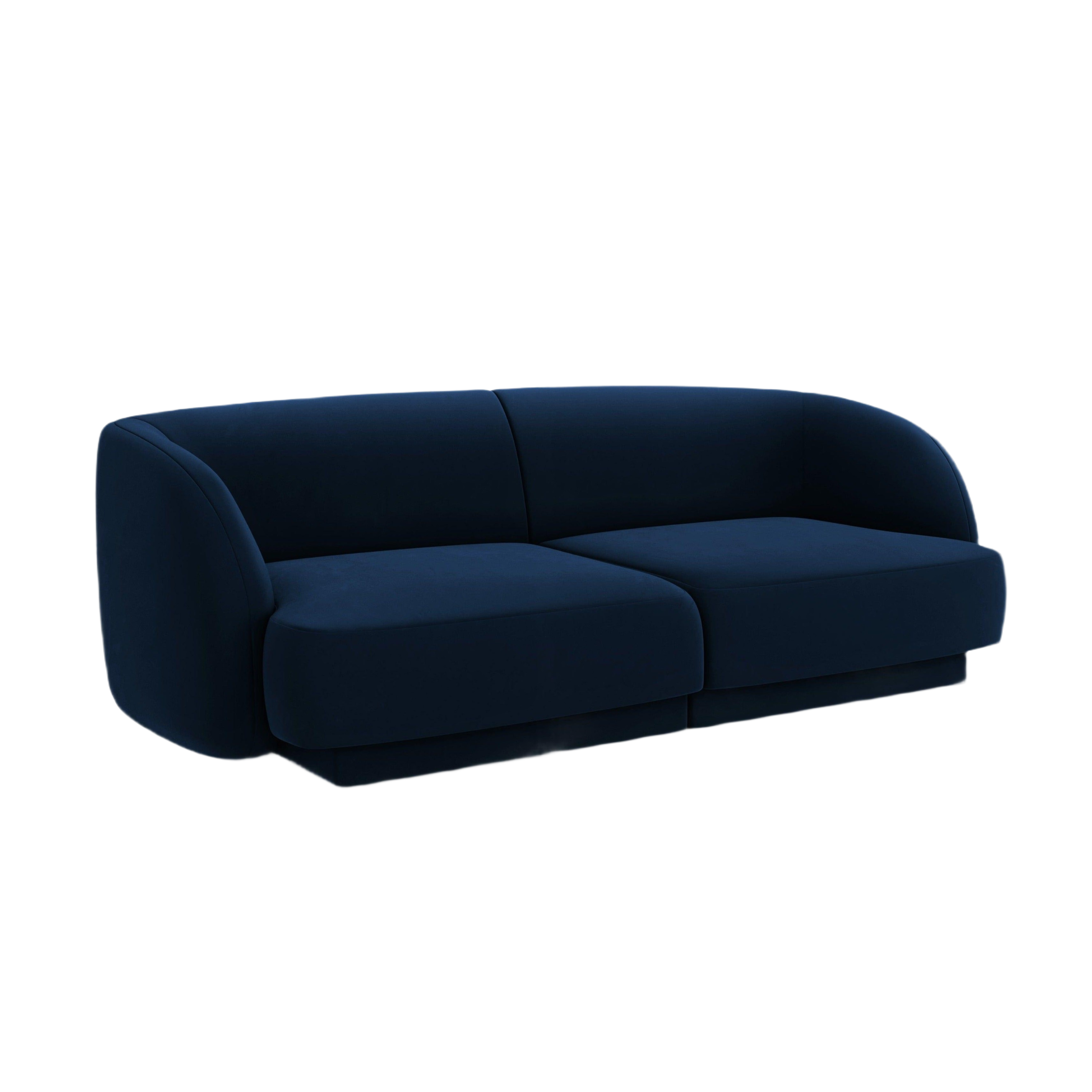 Sofa aksamitna 2-osobowa MILEY granat królewski
