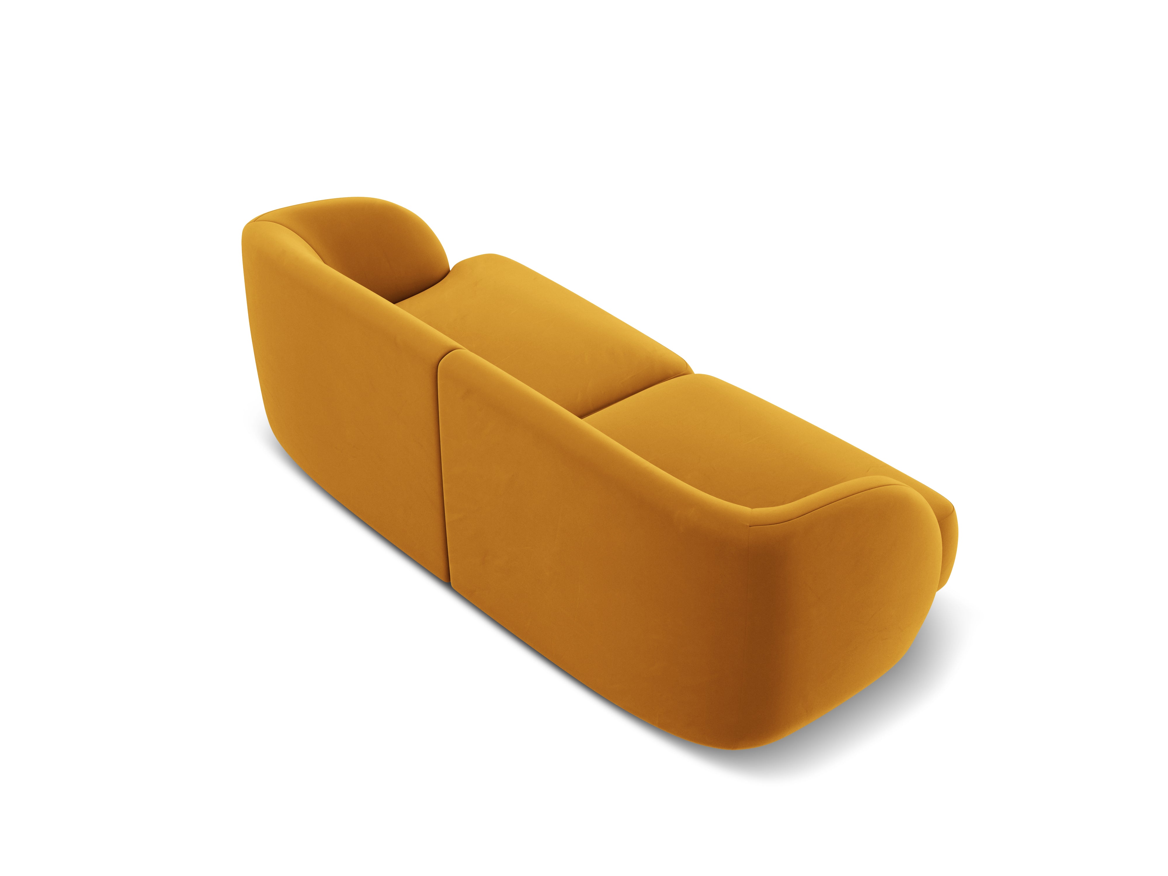 Sofa aksamitna 2-osobowa MILEY żółty Micadoni Eye on Design