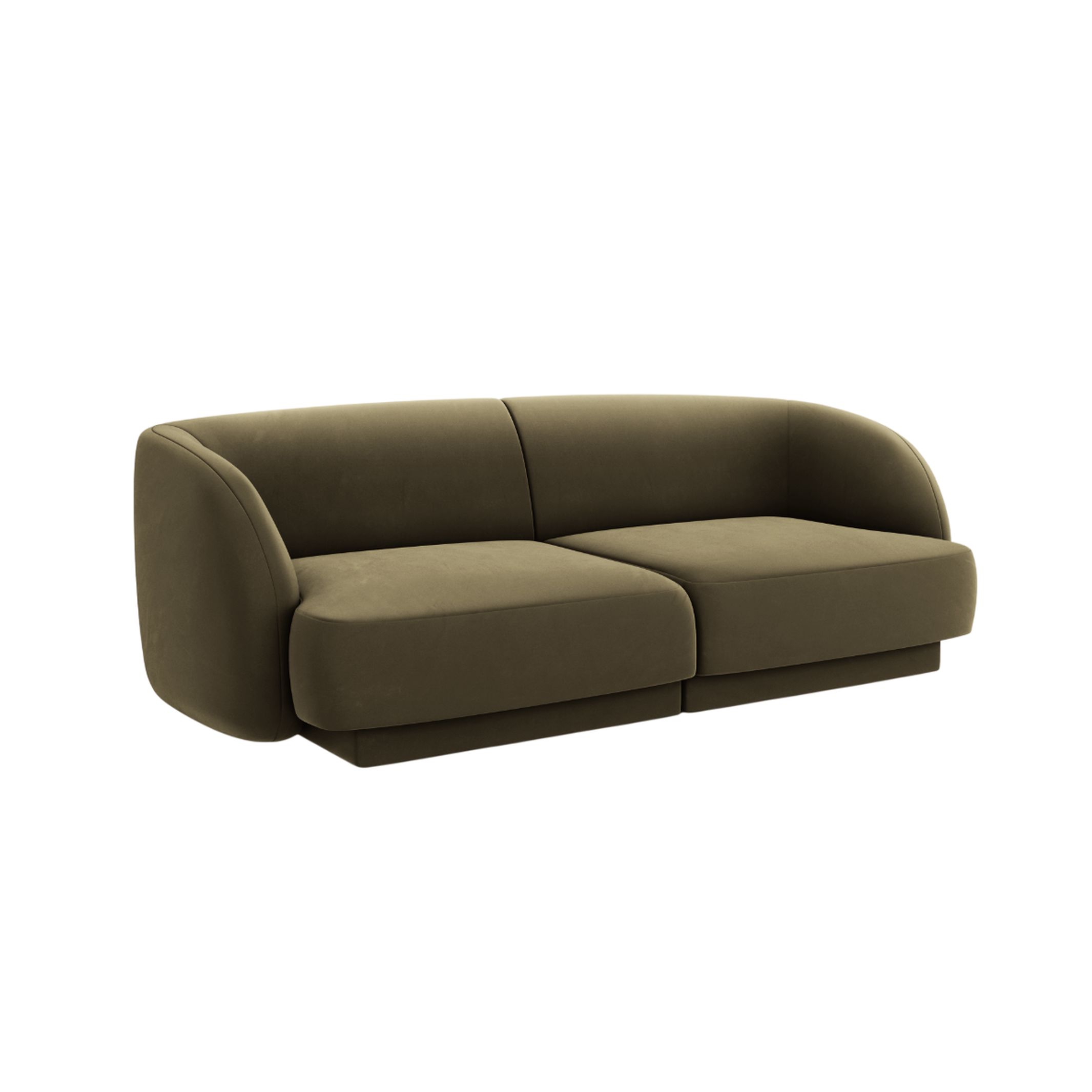 Sofa aksamitna 2-osobowa MILEY zielony