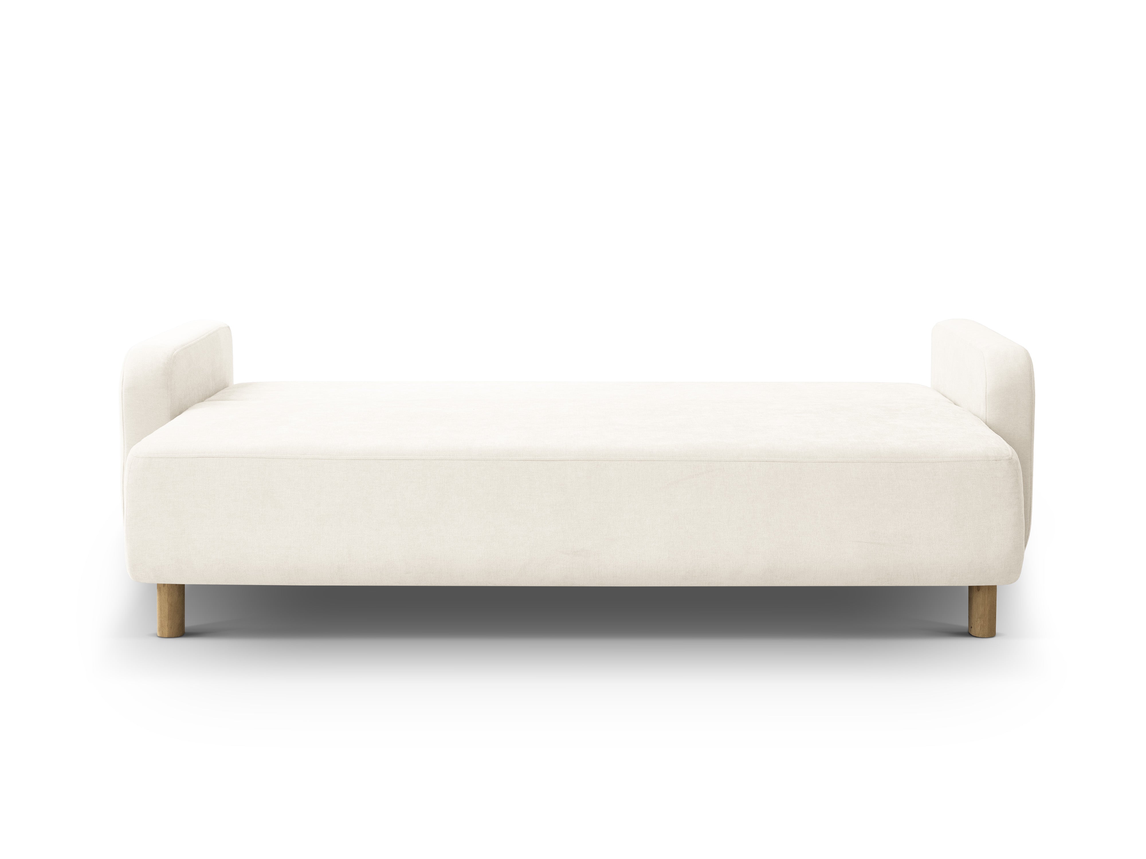 Sofa 3-osobowa z funkcją spania ELEN kość słoniowa szenil
