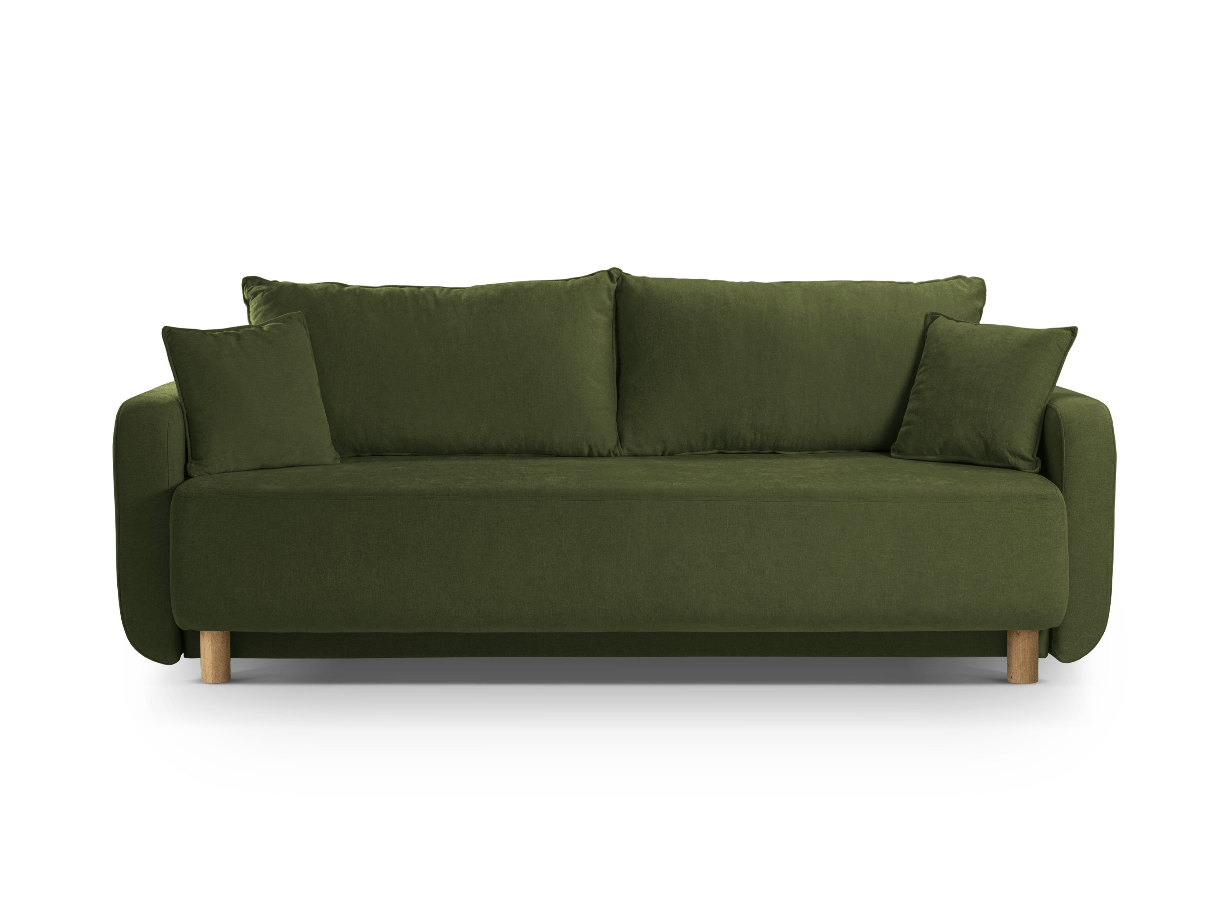 Sofa 3-osobowa z funkcją spania ELEN zielony szenil