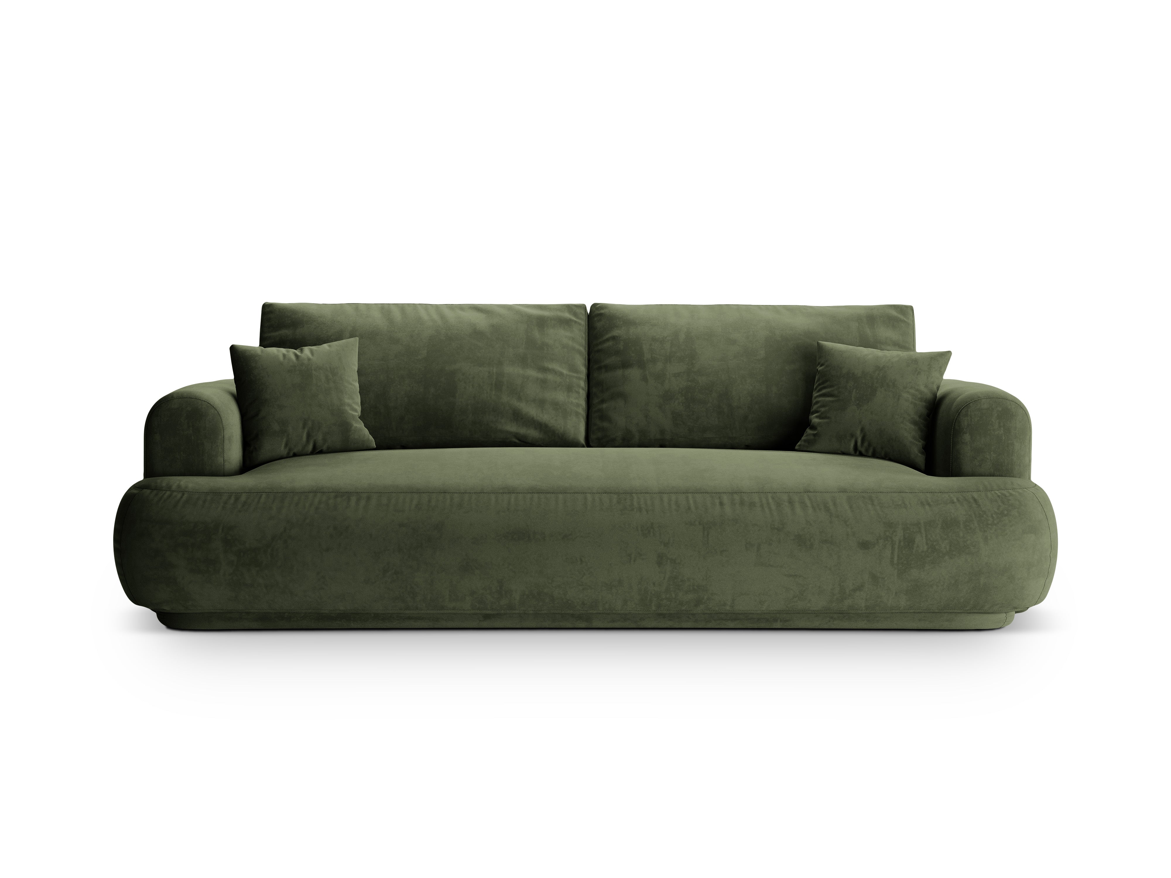 Sofa aksamitna z funkcją spania ELLA zielony