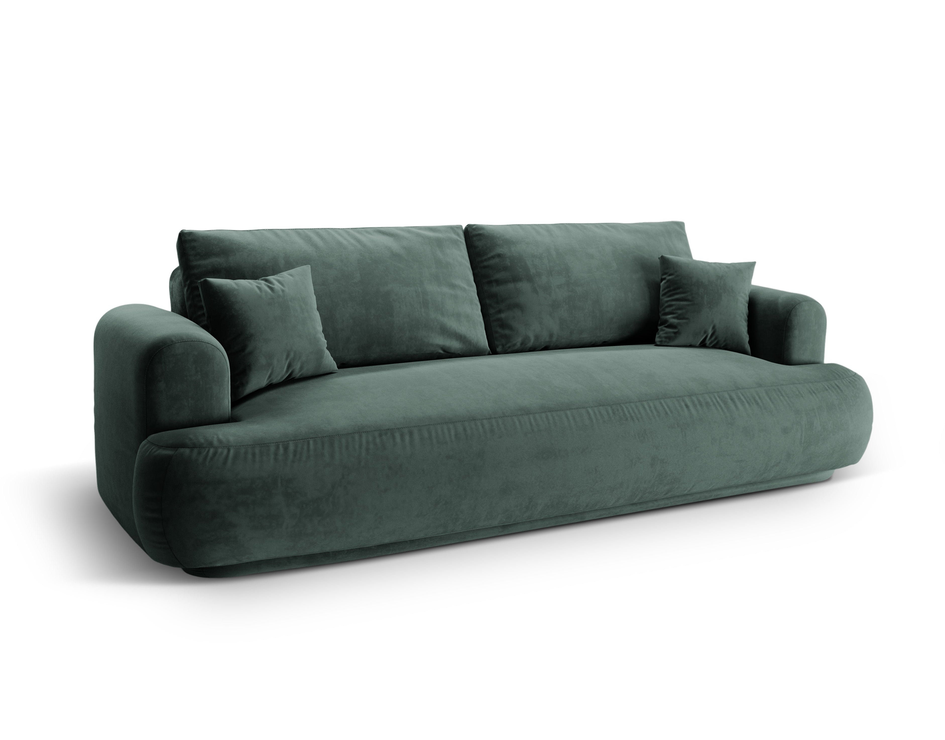 Sofa aksamitna z funkcją spania ELLA petrol