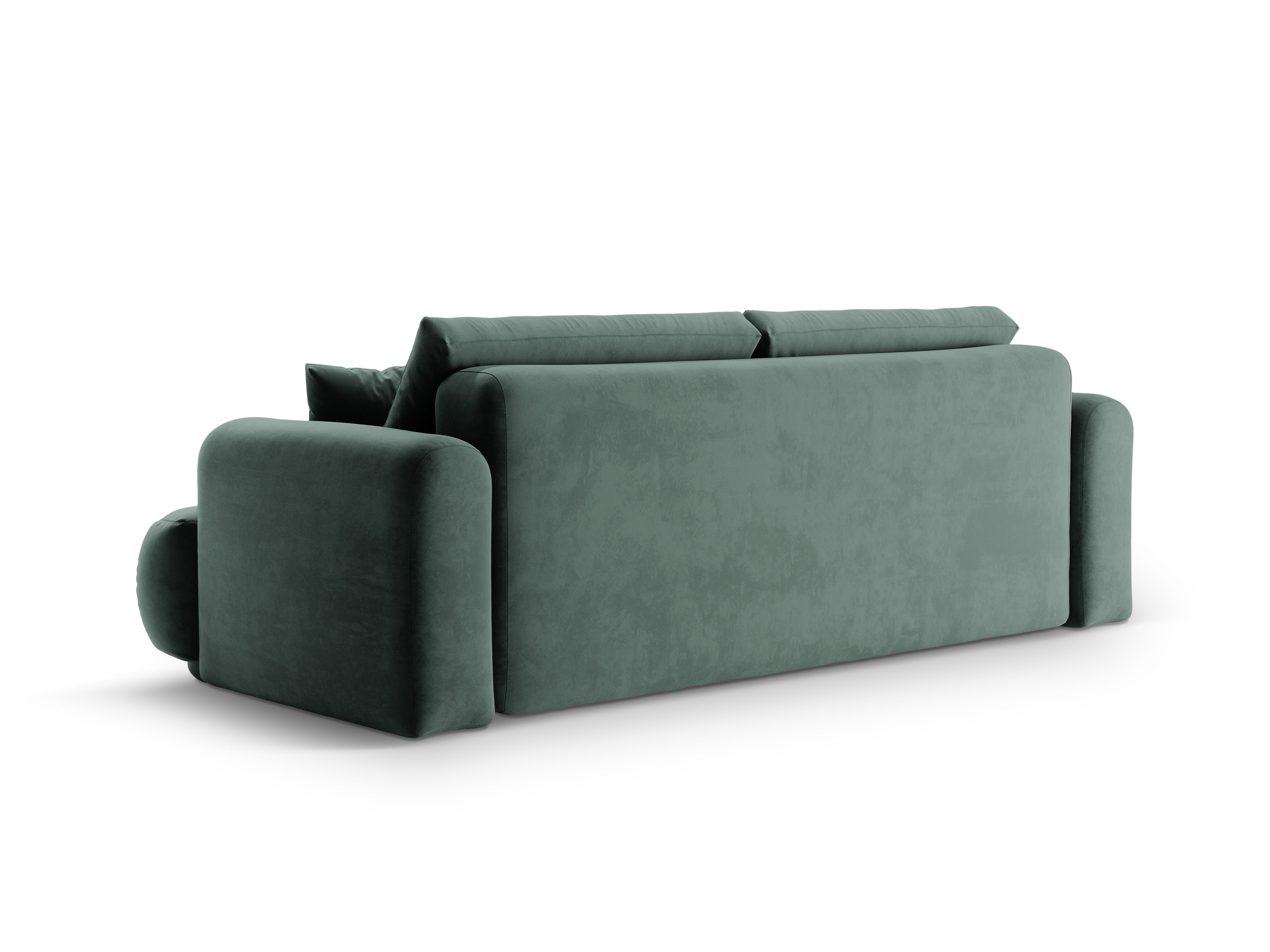 Sofa aksamitna z funkcją spania ELLA petrol
