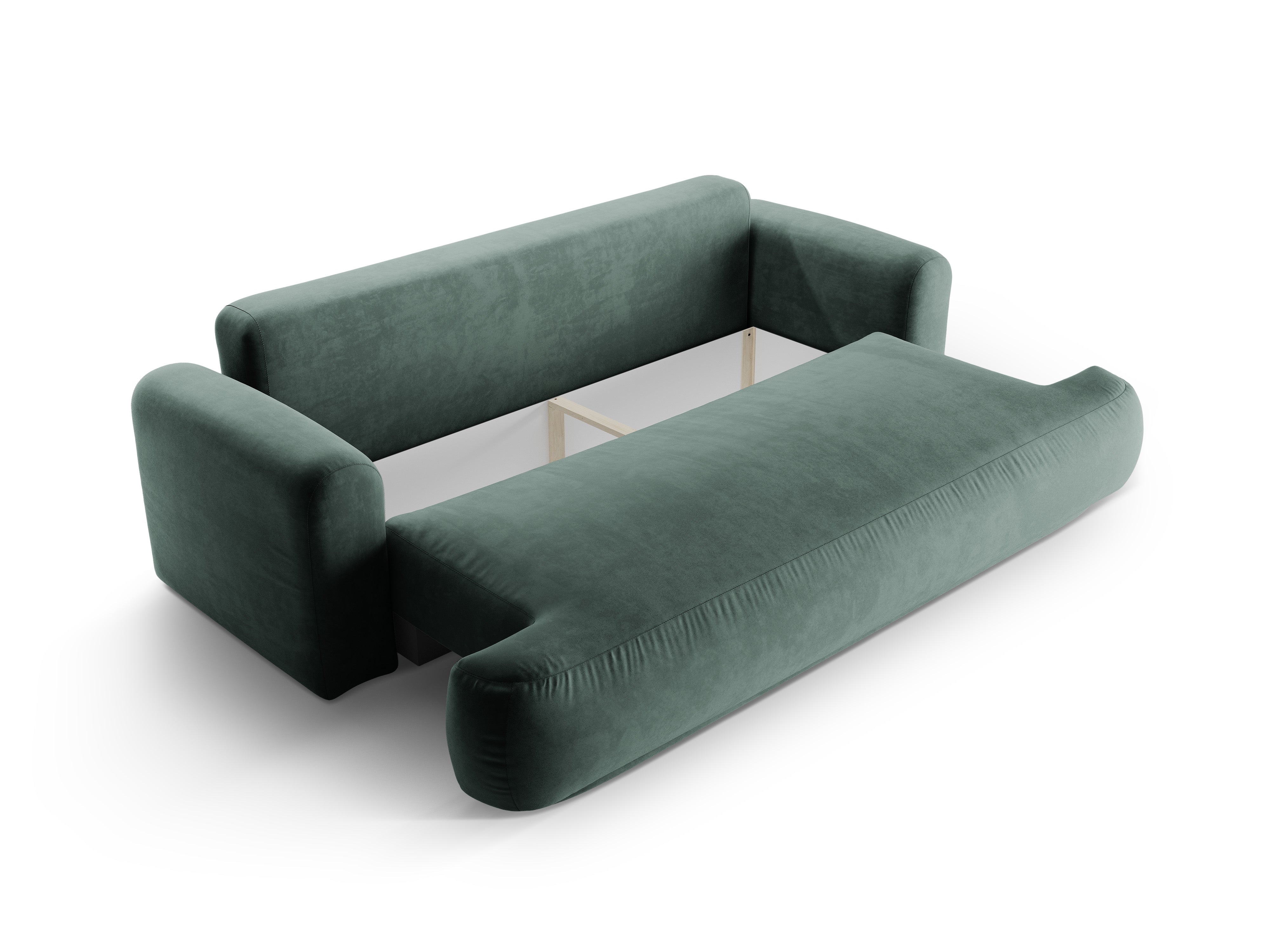 Sofa aksamitna z funkcją spania ELLA petrol