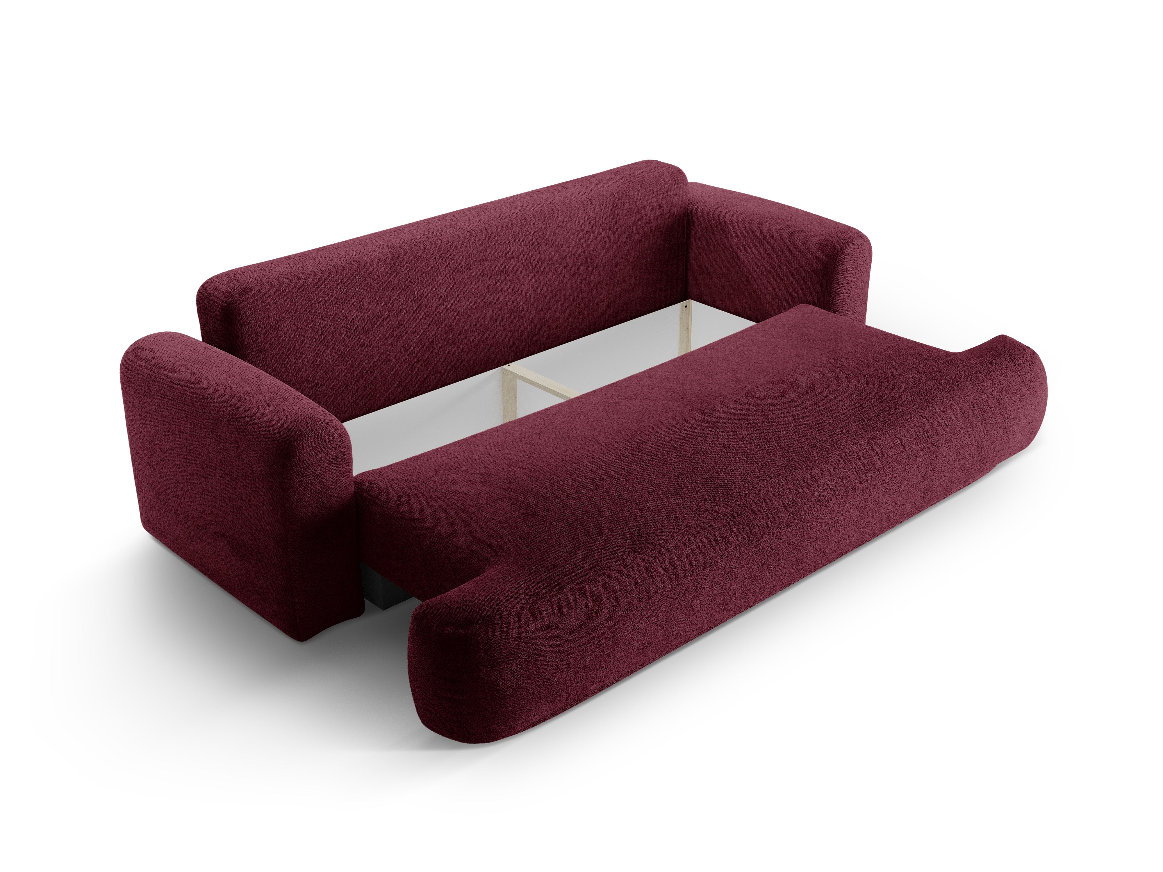 Sofa z funkcją spania ELLA burgundowy