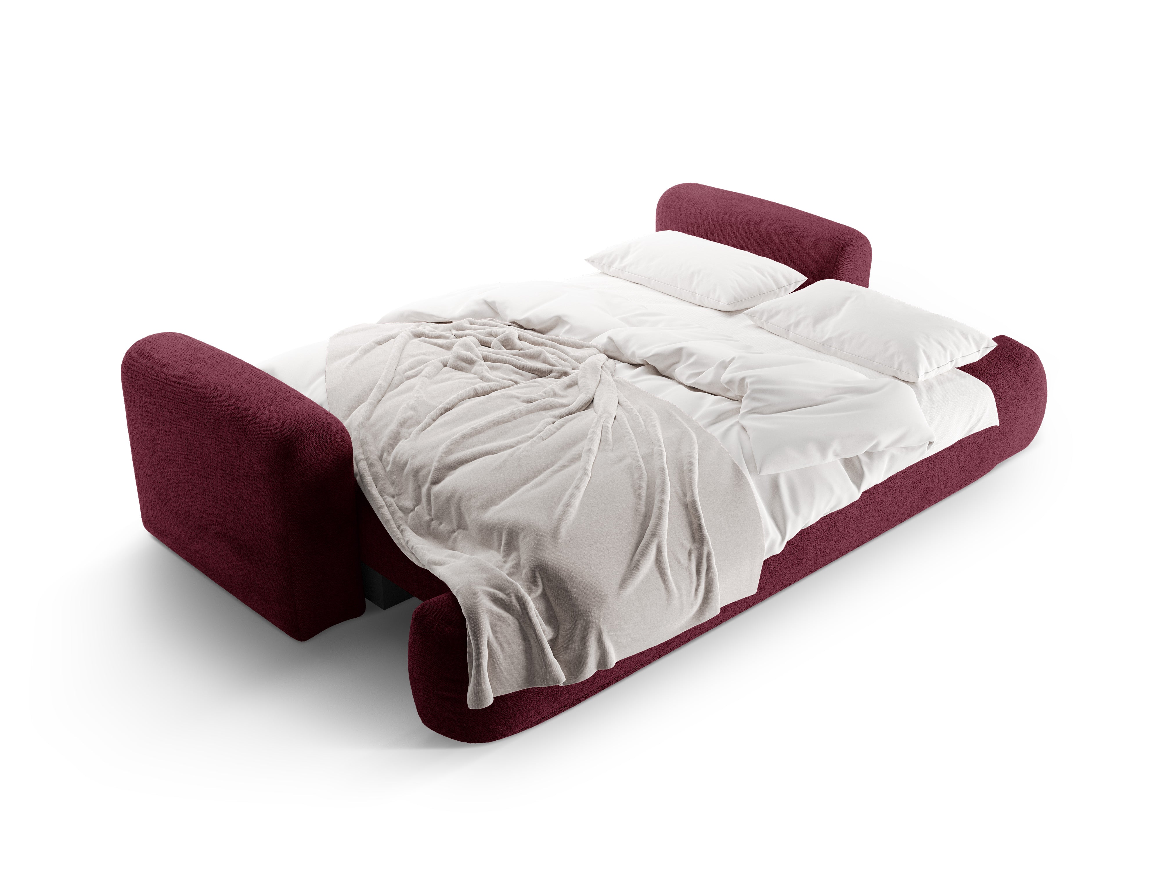 Sofa z funkcją spania ELLA burgundowy