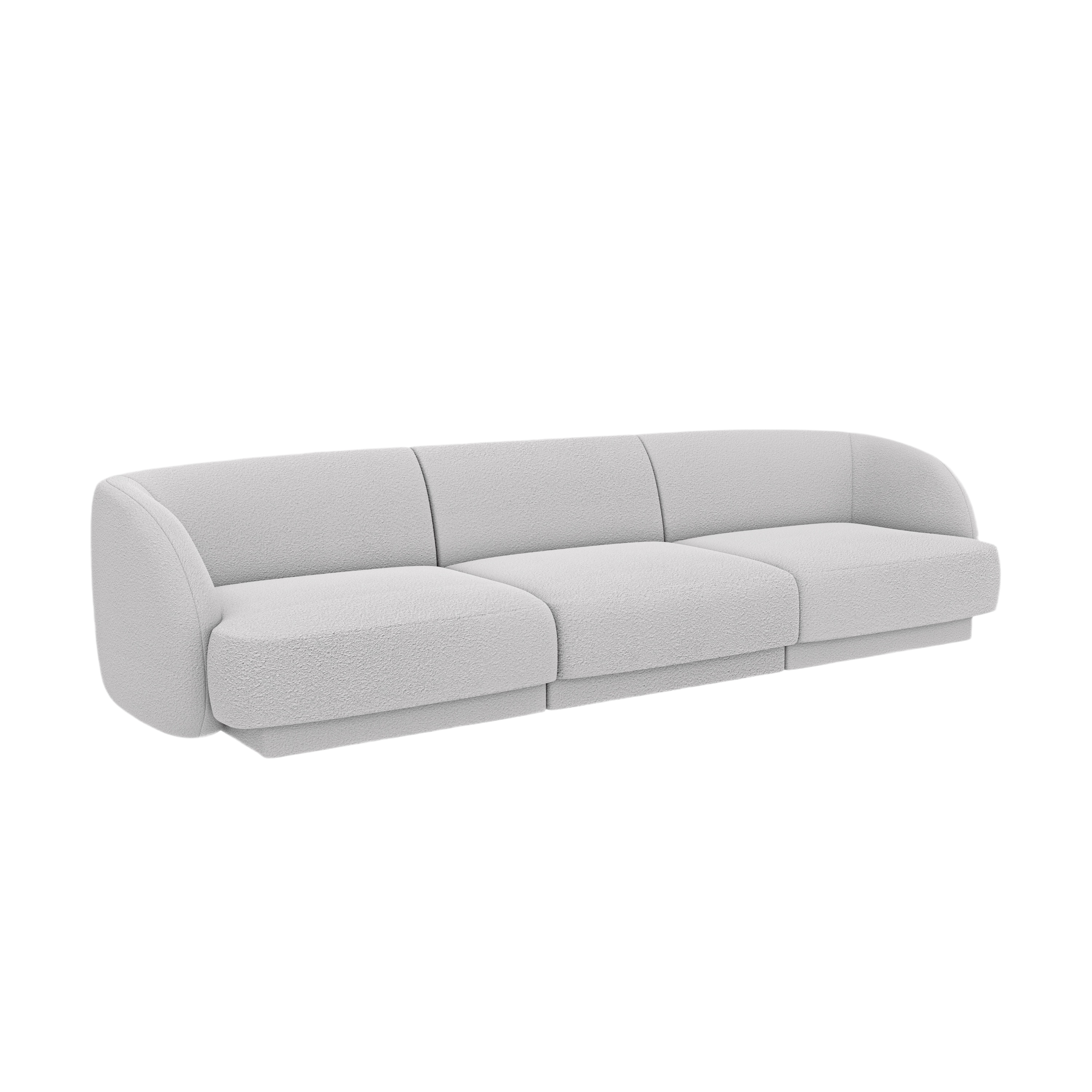 Sofa 3-osobowa MILEY jasnoszary boucle