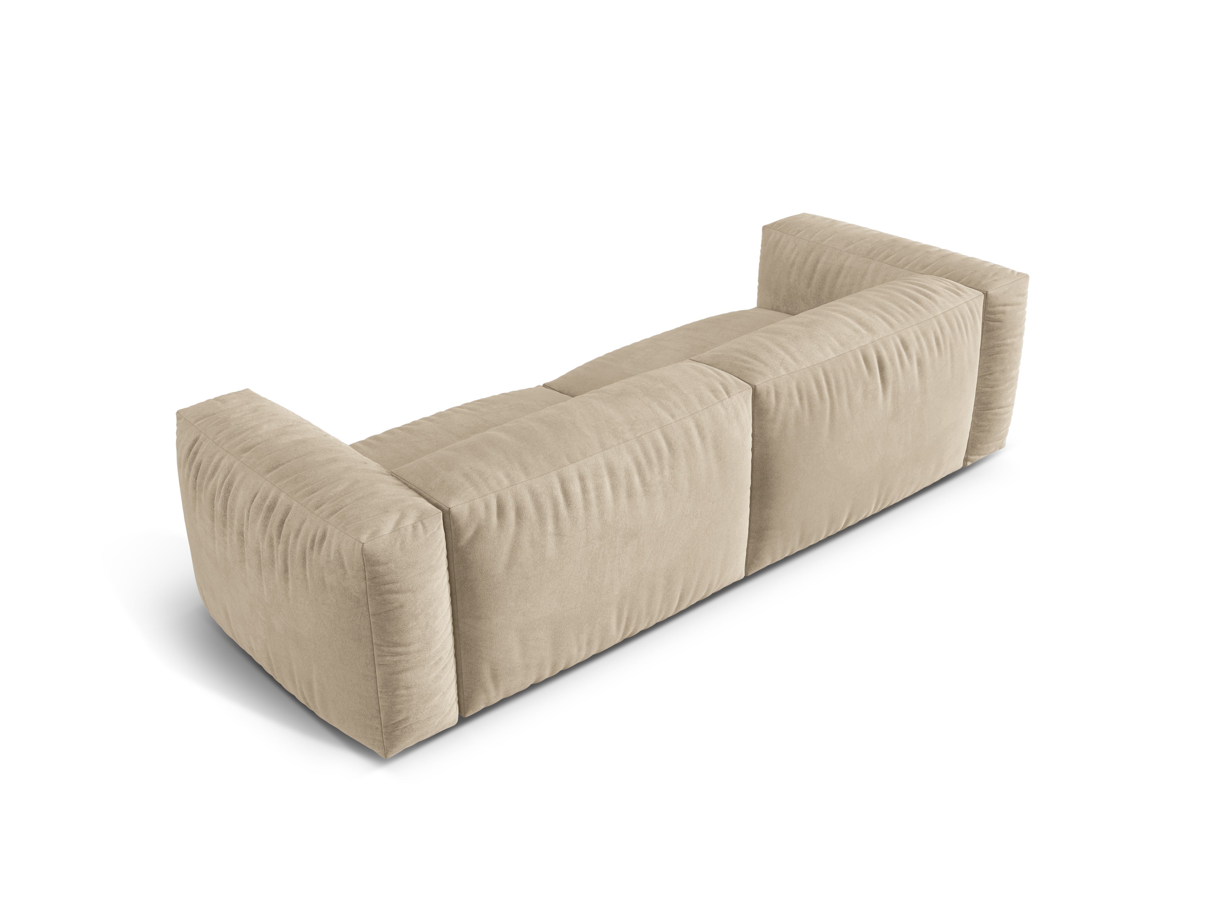 Samtsofa 3-Sitzer Martin Light Beige