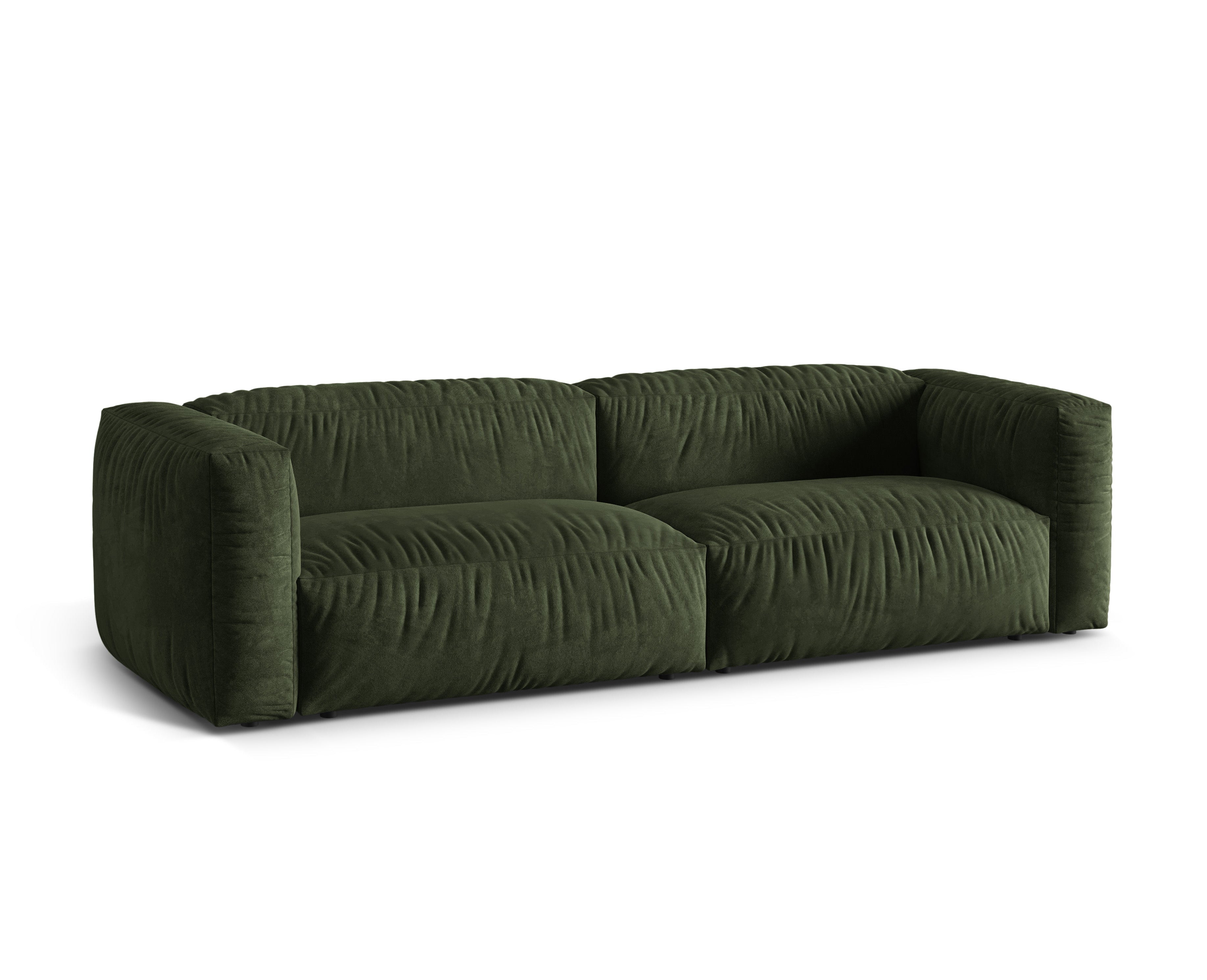 Sofa aksamitna 3-osobowa MARTINA zielony