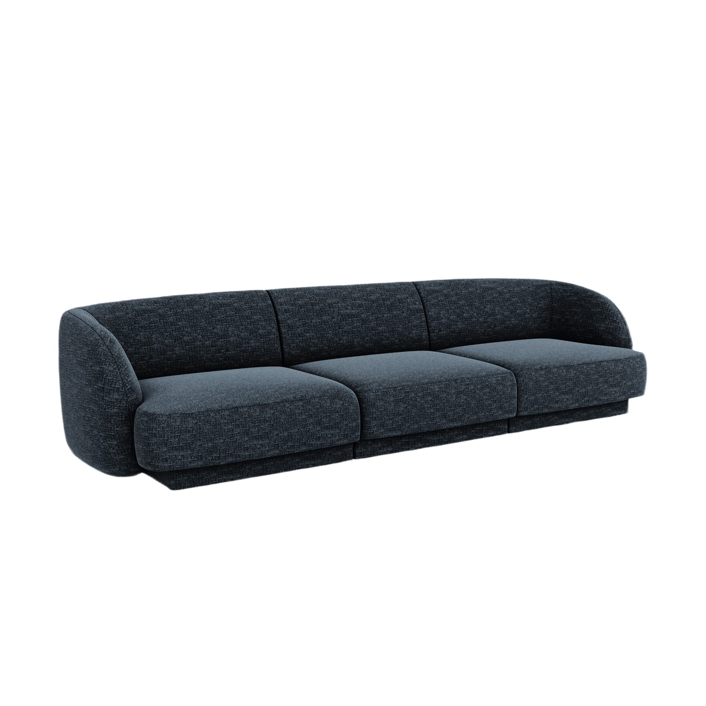 Sofa 3-osobowa MILEY granatowy szenil jedwabisty