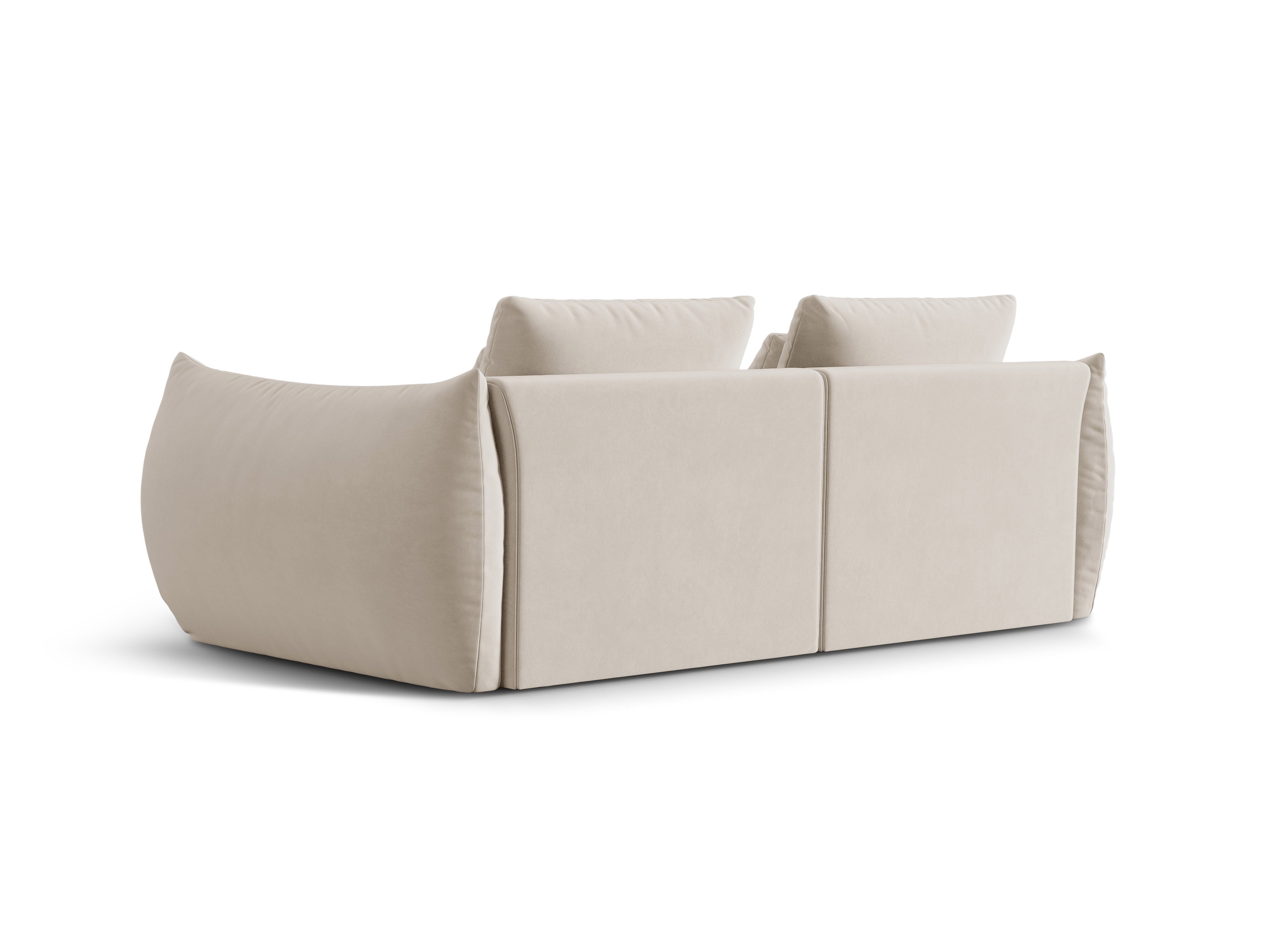 Sofa aksamitna 3-osobowa BLOOM ecru