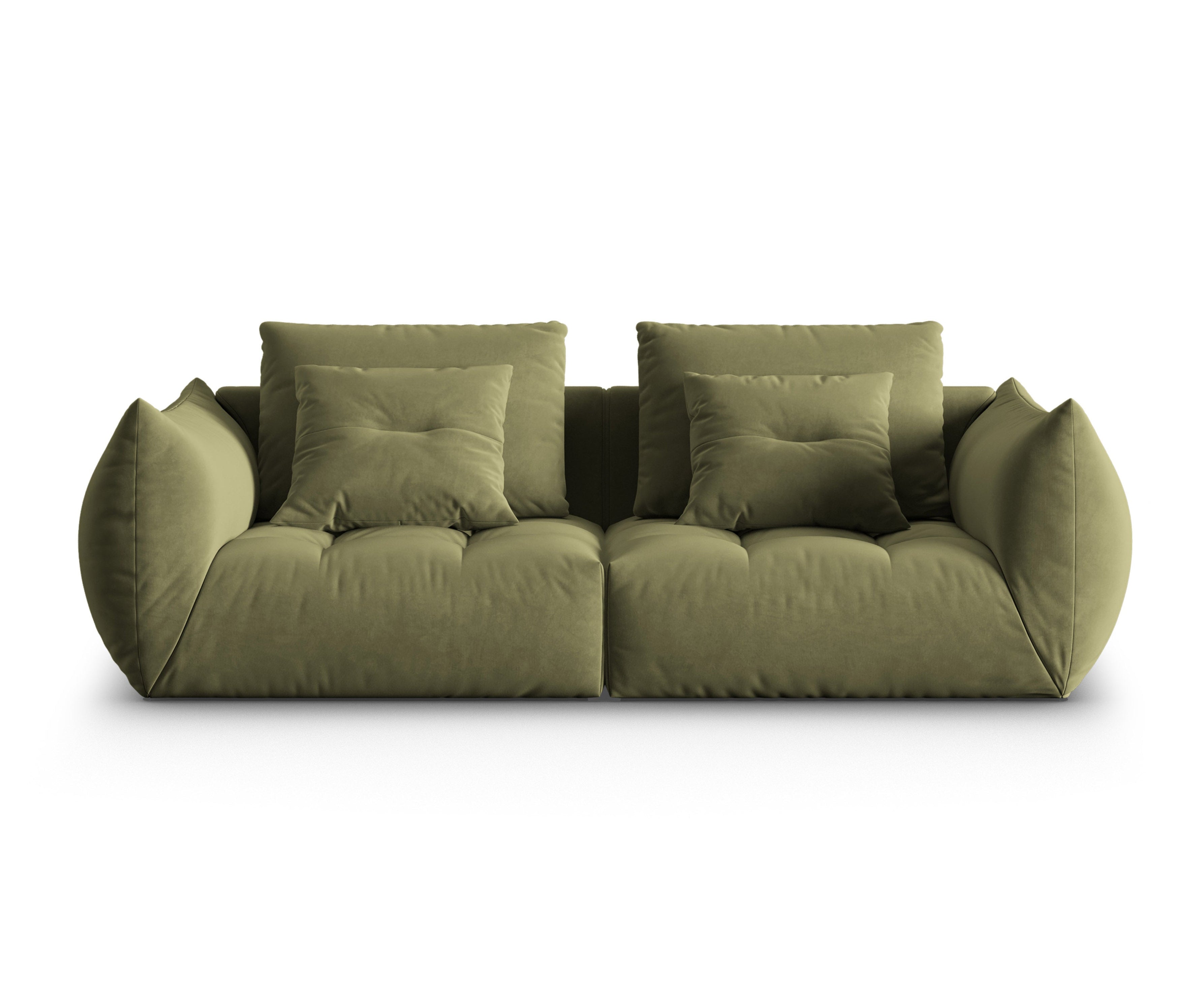 3-Sitzer-Samtsofa Grün grün