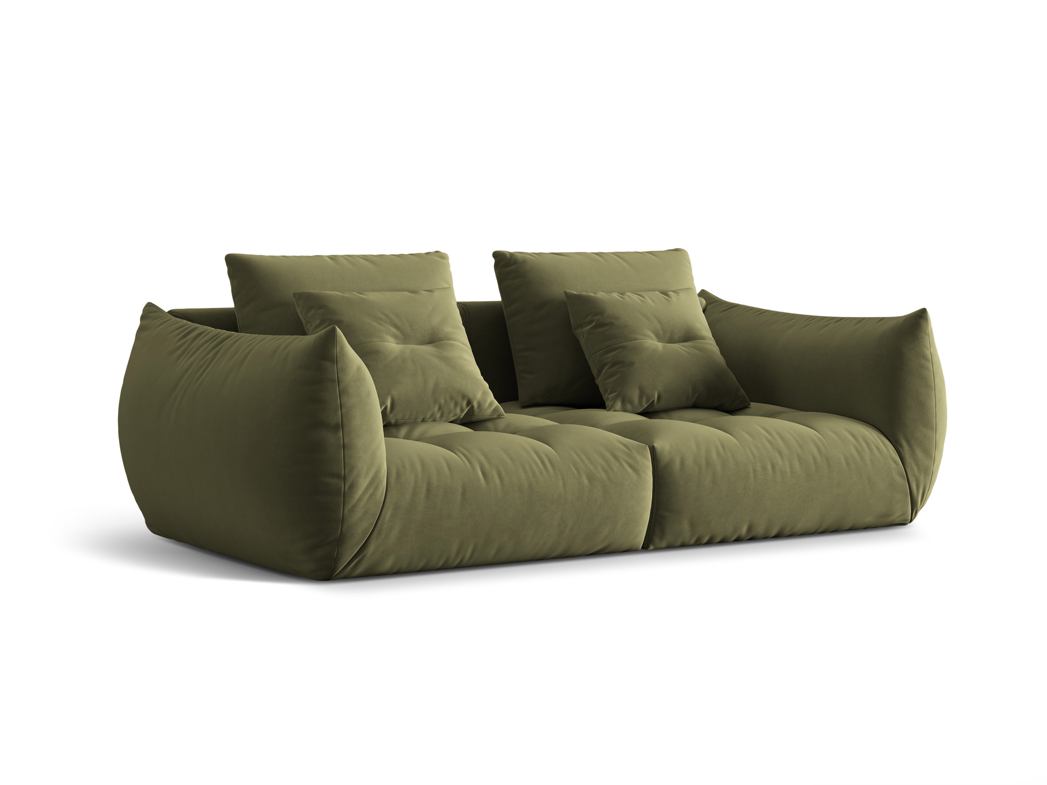 3-Sitzer-Samtsofa Grün grün
