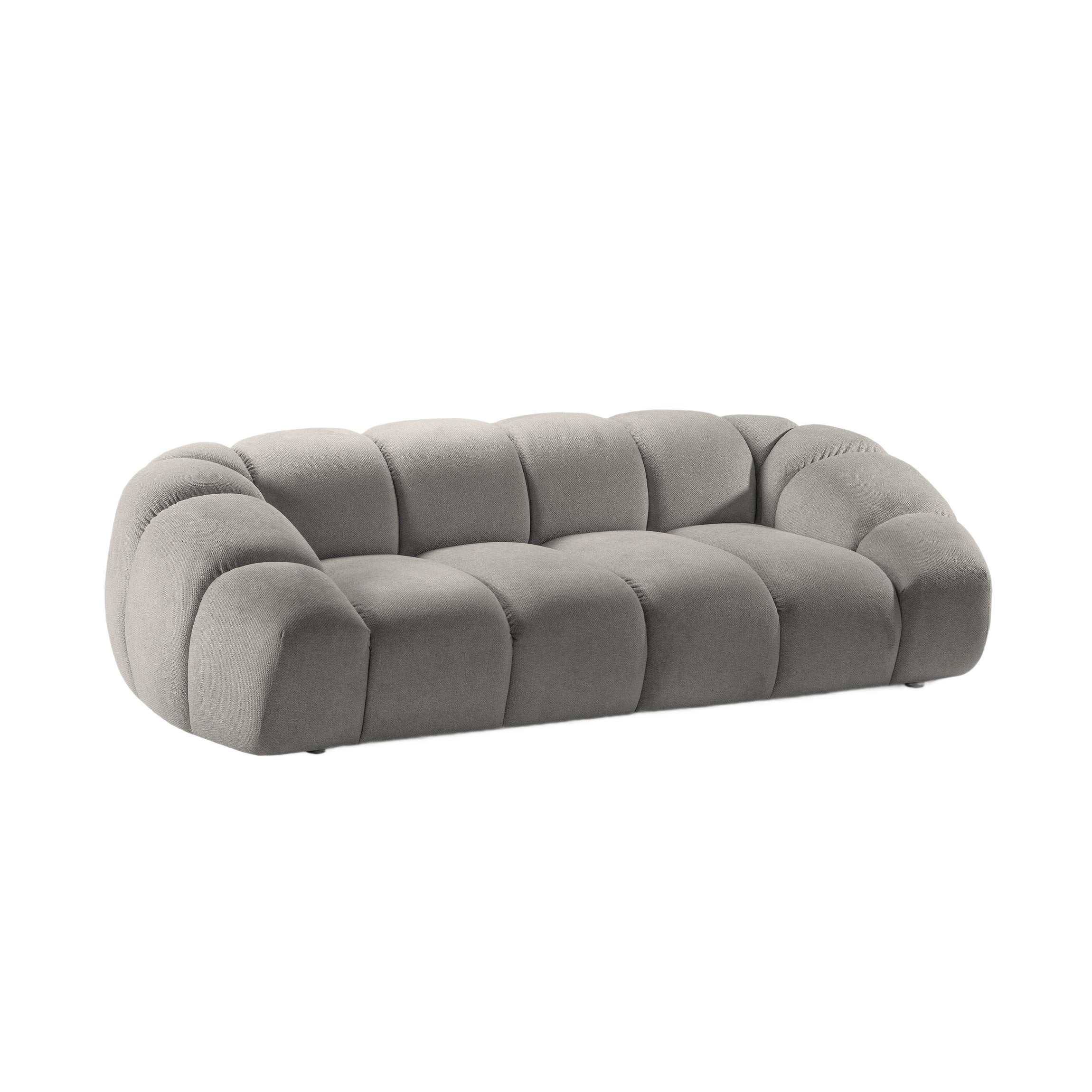 Sofa 3-sitzig DIANA hellgrau Chenille