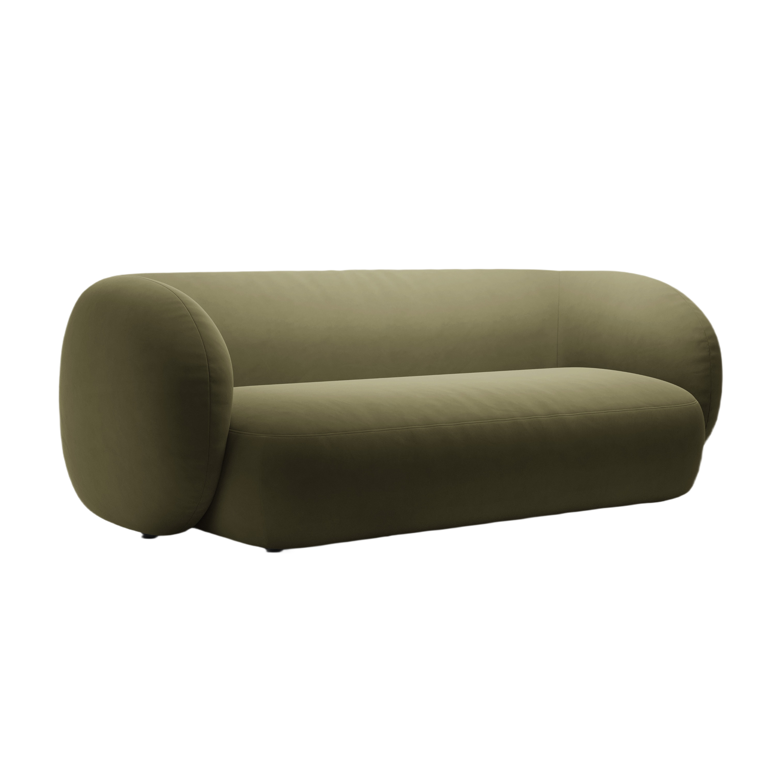 Sofa aksamitna 3-osobowa KATE zielony