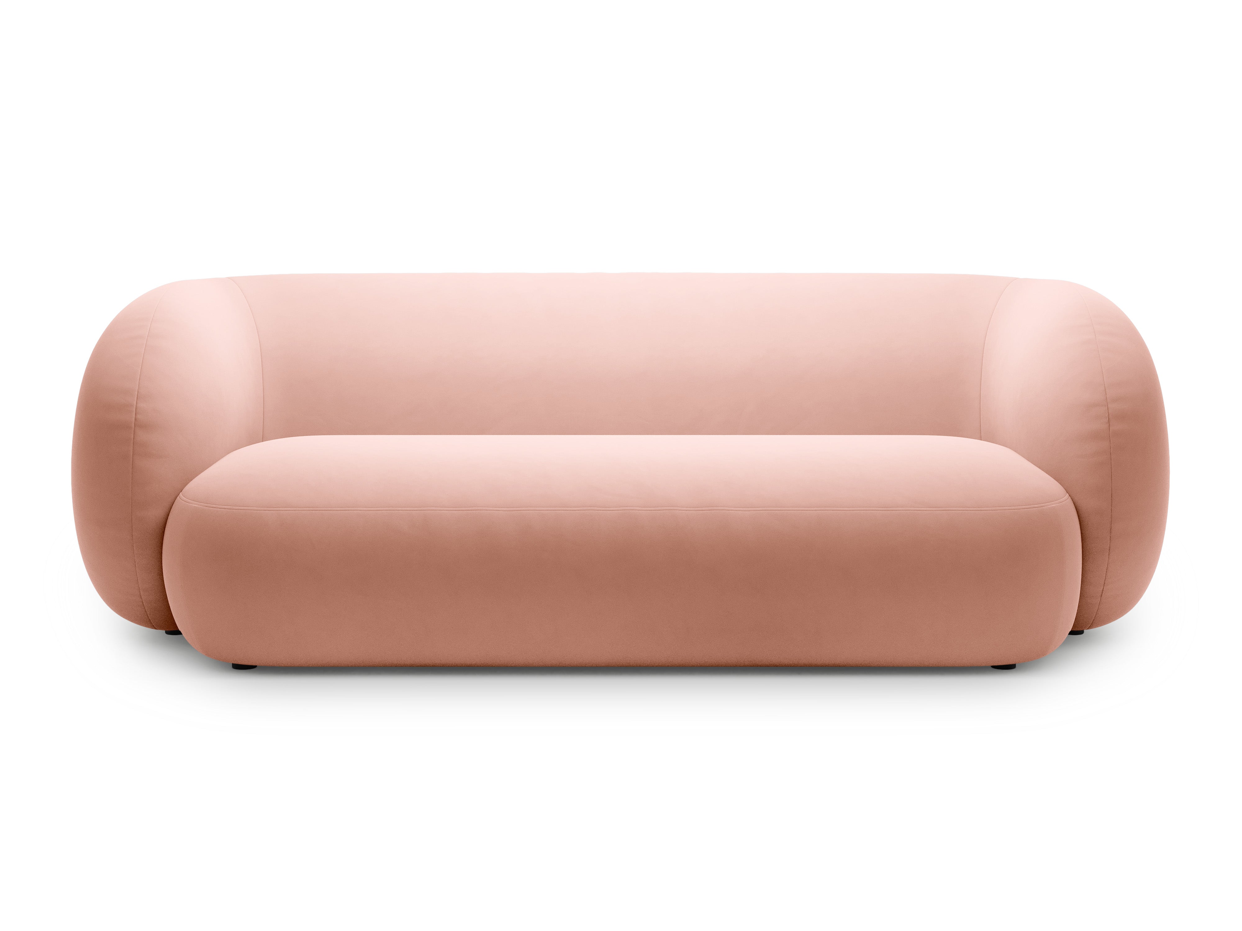 Sofa aksamitna 3-osobowa KATE różowy