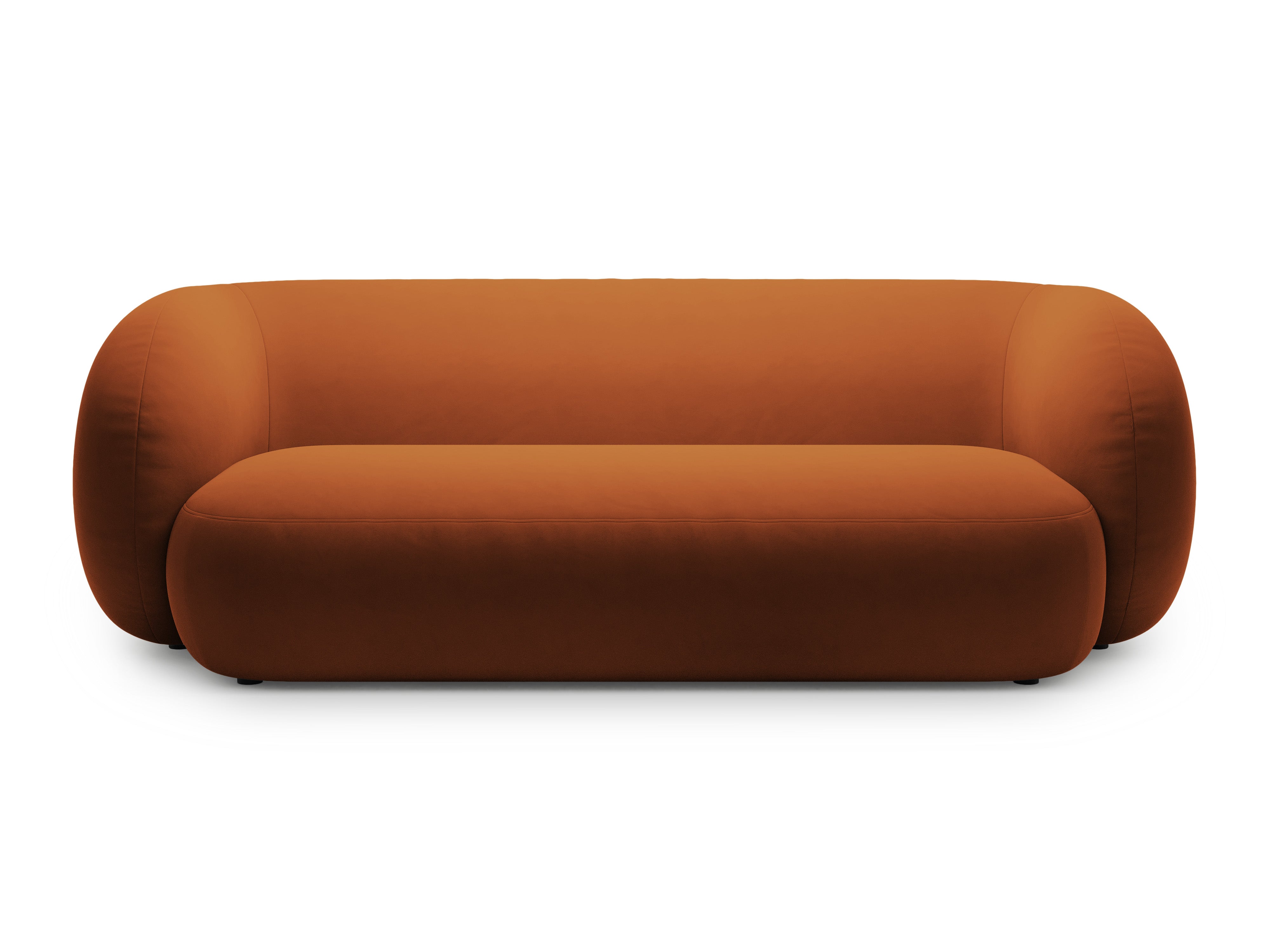 Sofa aksamitna 3-osobowa KATE terracotta