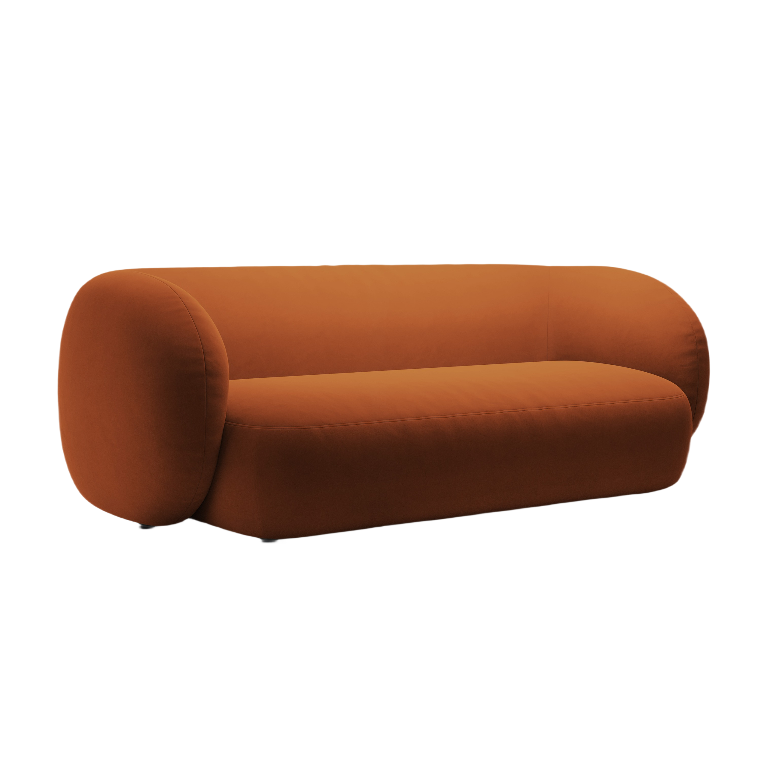 Sofa aksamitna 3-osobowa KATE terracotta