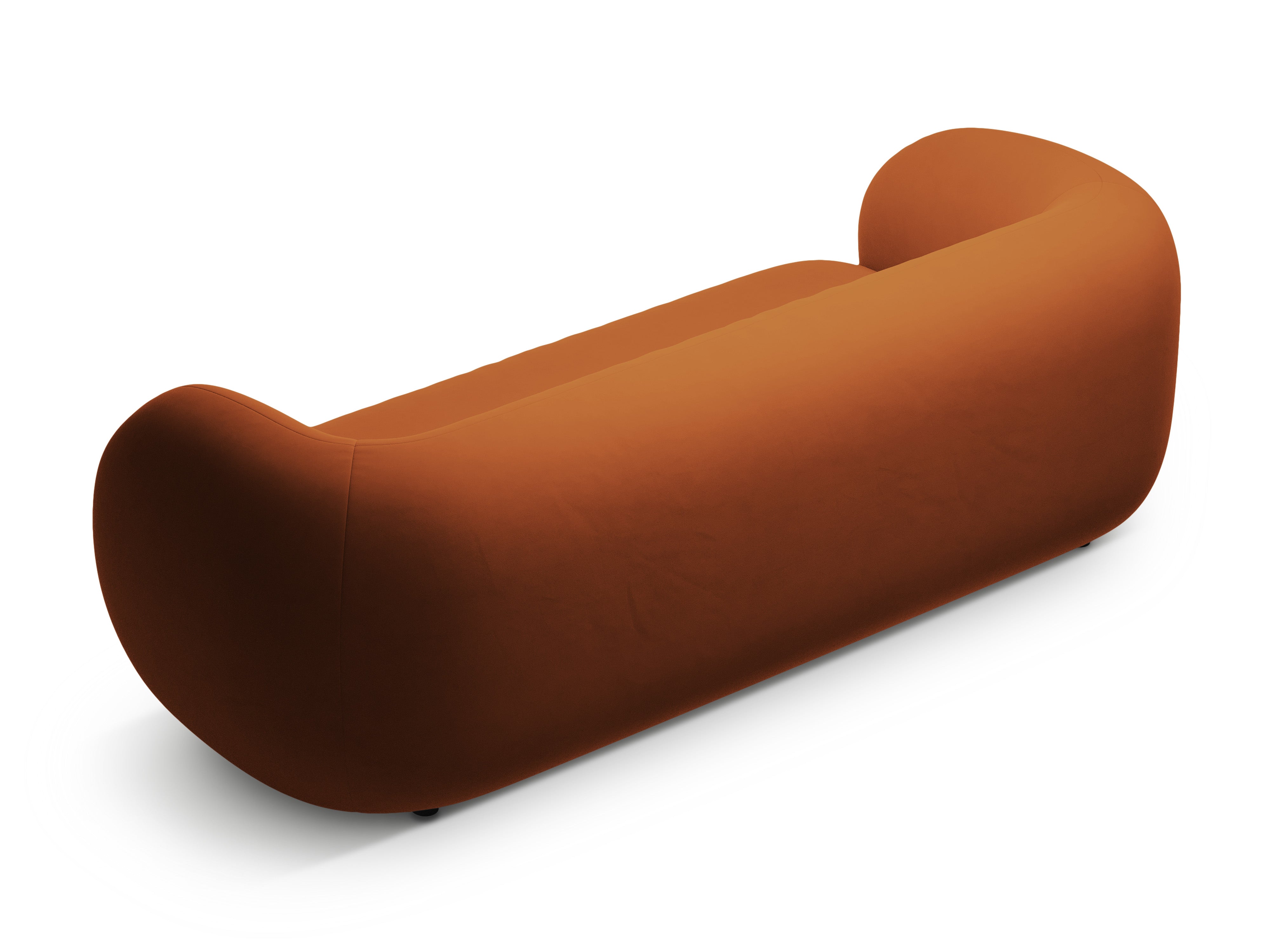 Sofa aksamitna 3-osobowa KATE terracotta