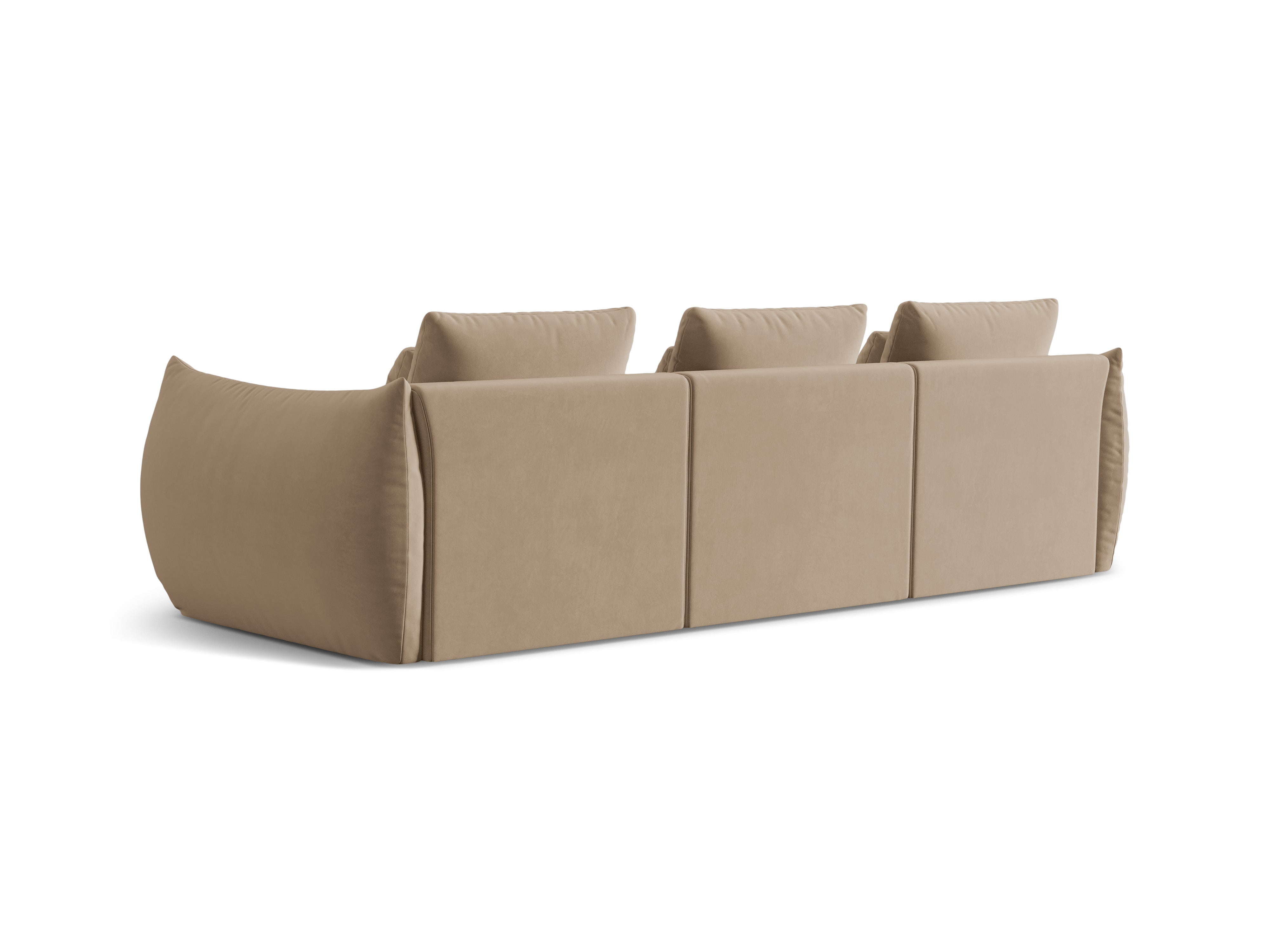 Sofa aksamitna 4-osobowa BLOOM piaskowy