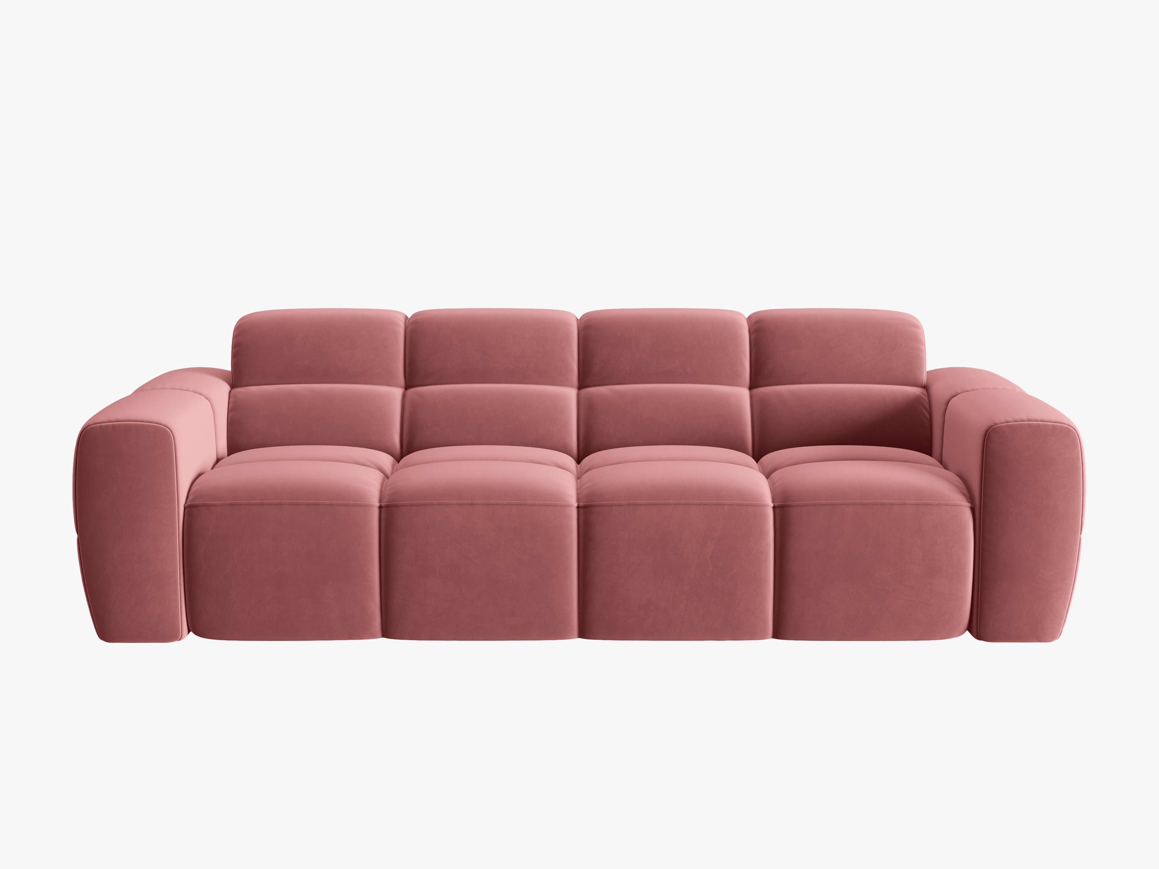 Sofa aksamitna 4-osobowa LISA różowy