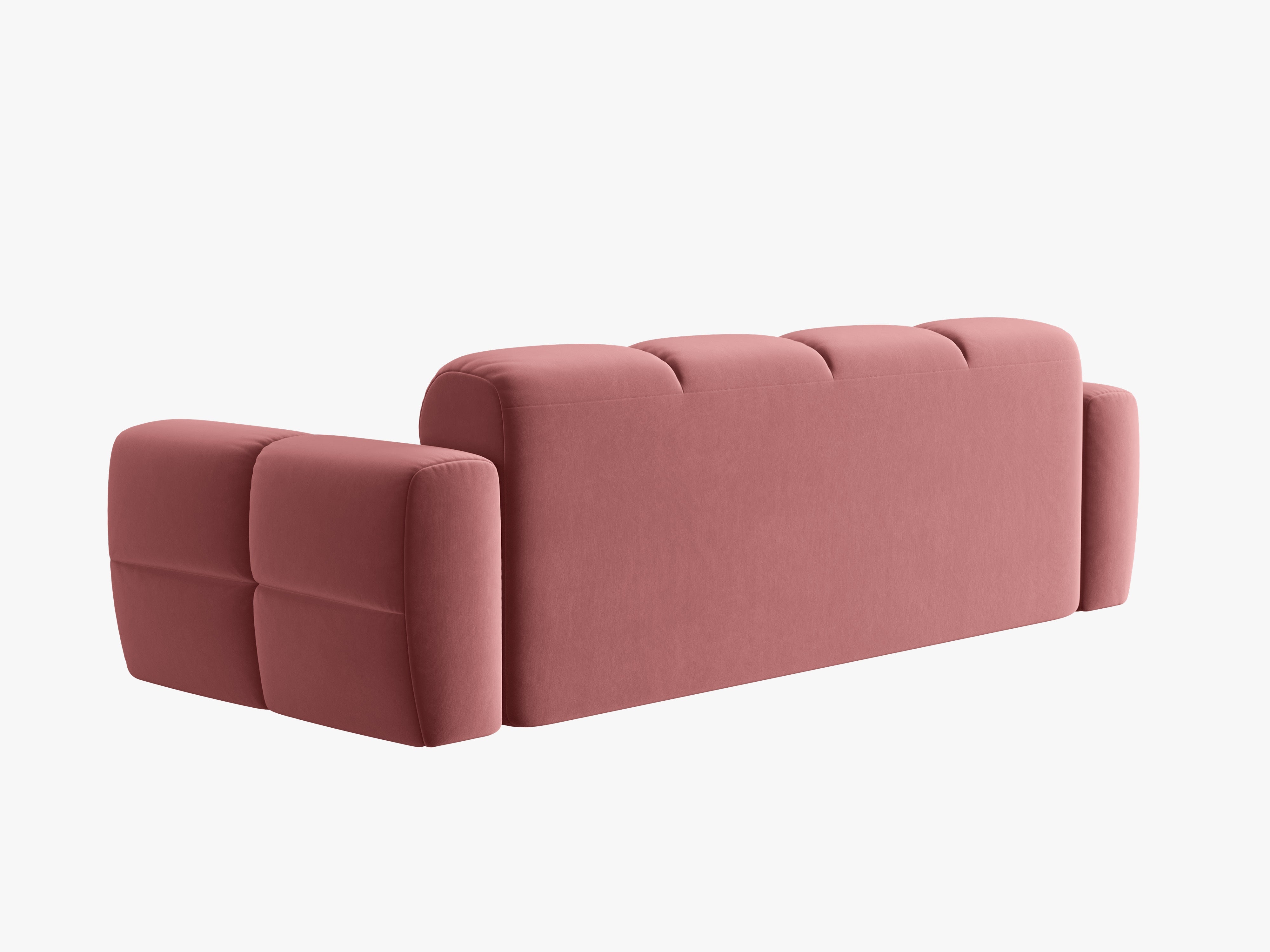 Sofa aksamitna 4-osobowa LISA różowy