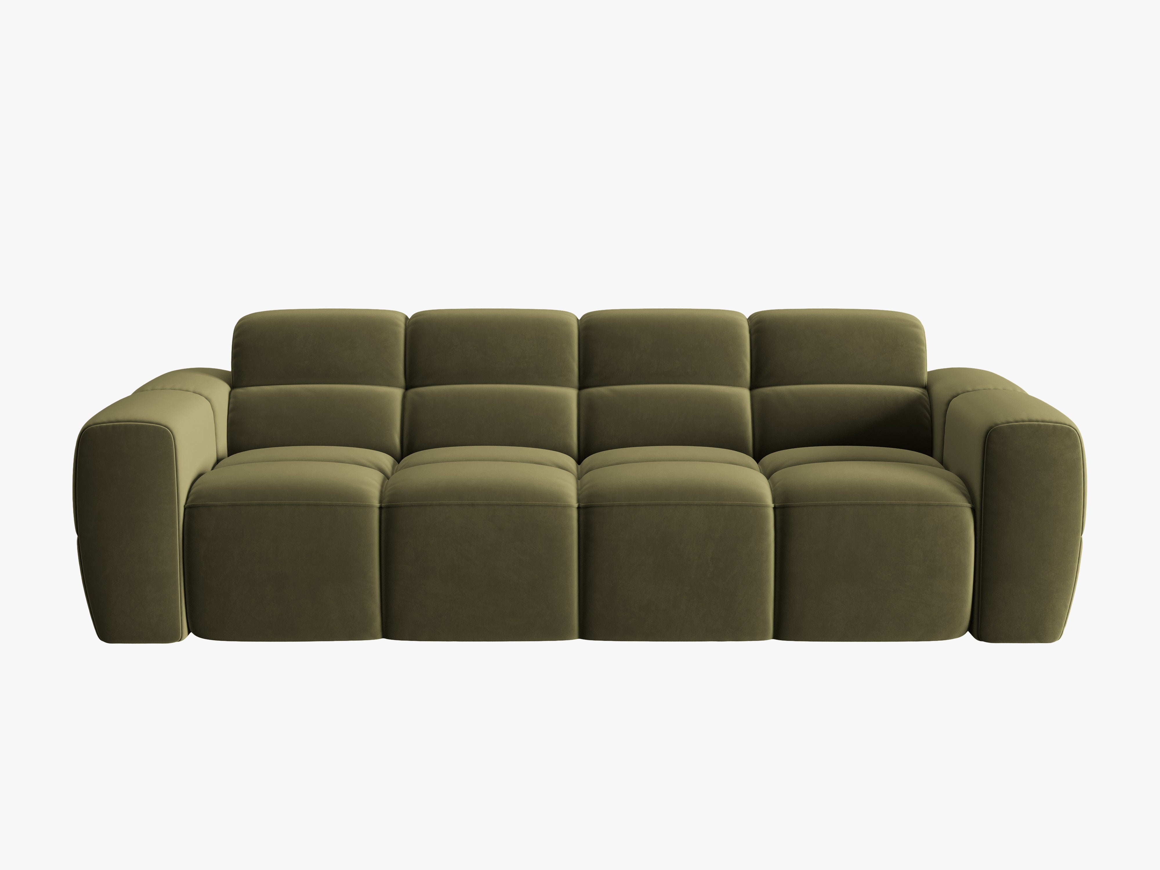 Sofa aksamitna 4-osobowa LISA jasnozielony
