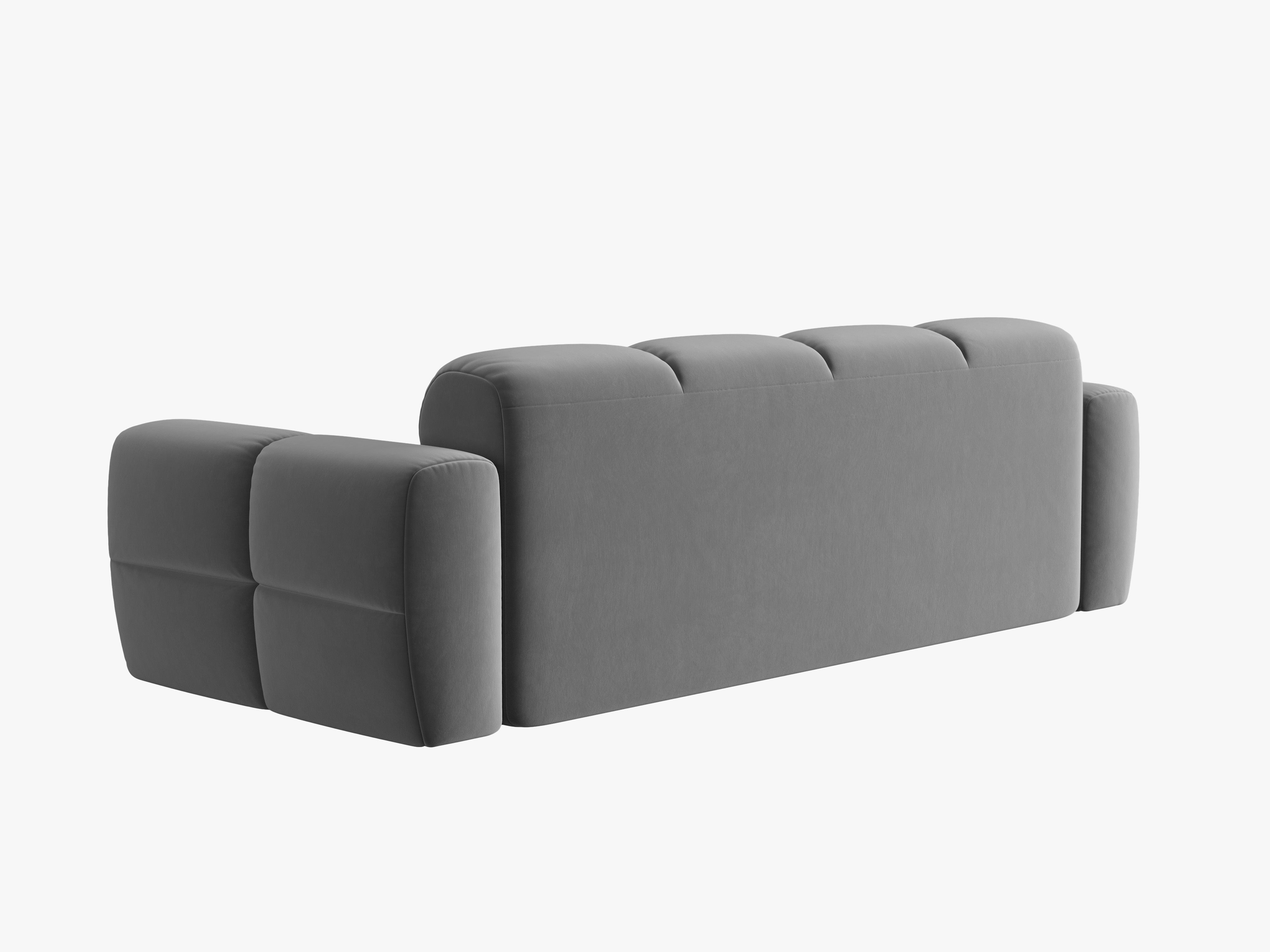 Sofa aksamitna 4-osobowa LISA jasnoszary