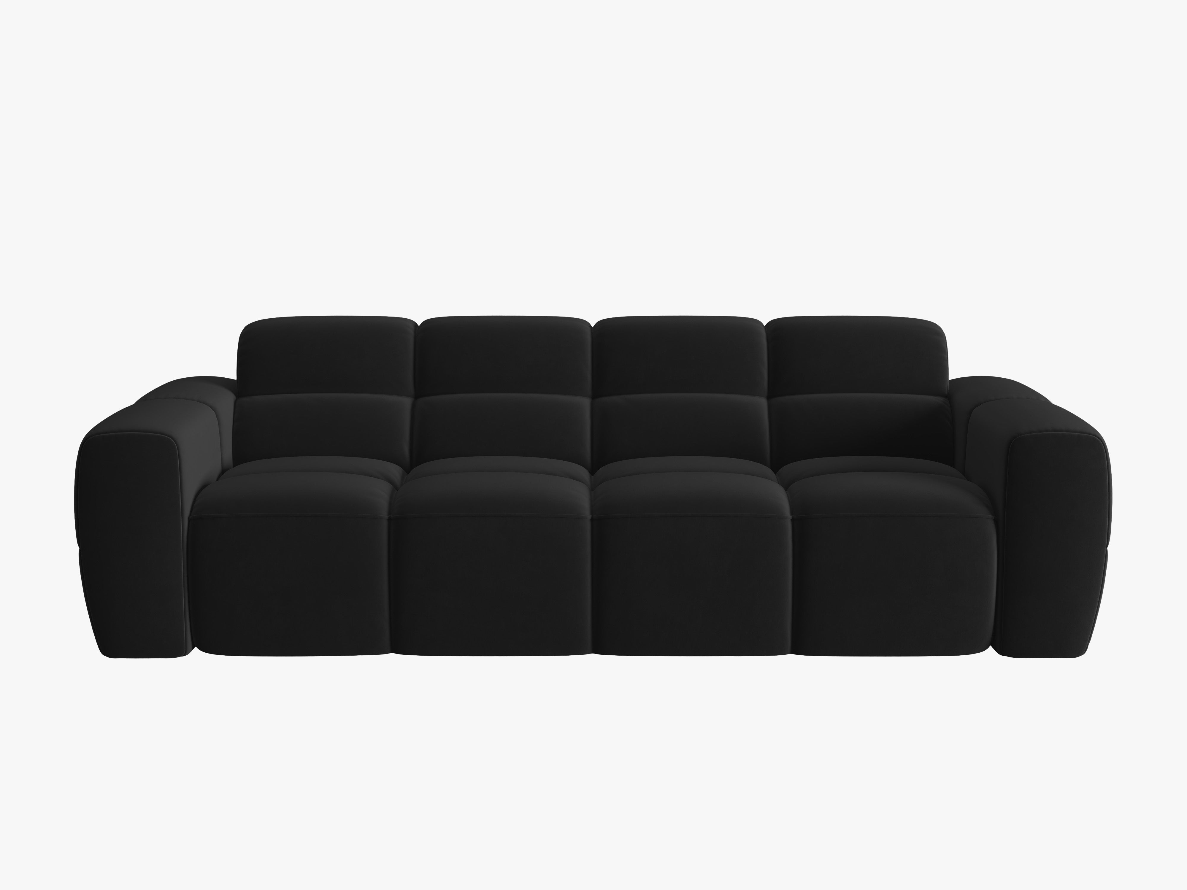 Sofa aksamitna 4-osobowa LISA czarny