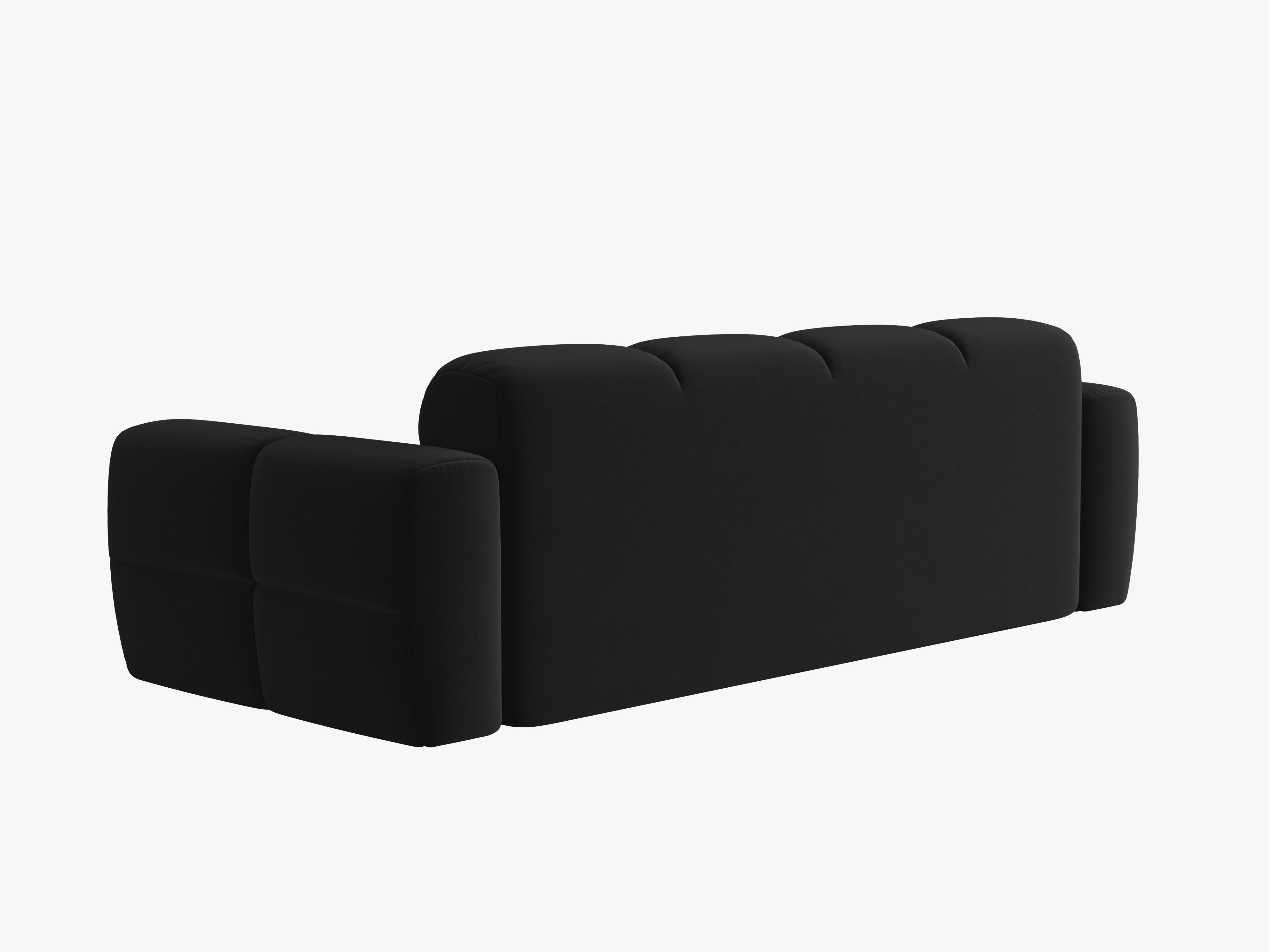 Sofa aksamitna 4-osobowa LISA czarny