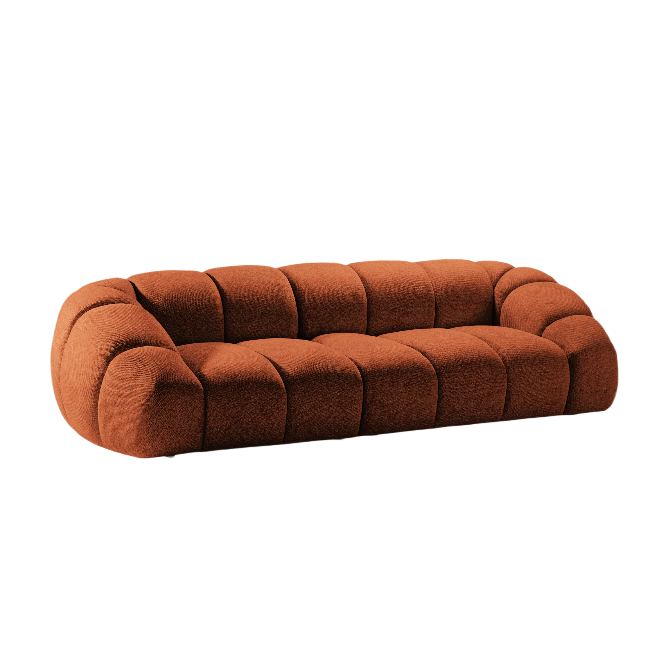 4-seater Sofa DIANA terracotta chenille