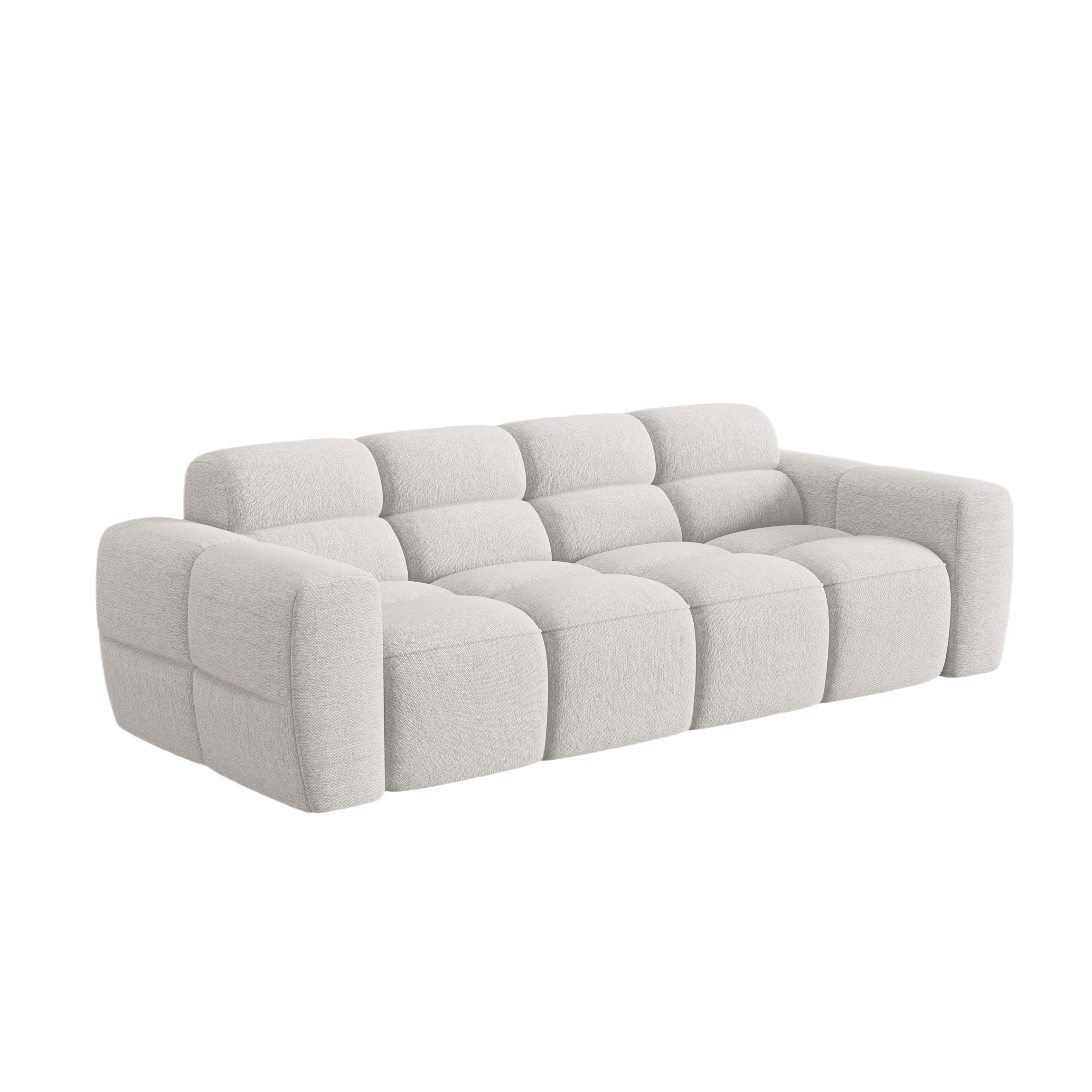 Sofa 4-osobowa LISA jasnoszary szenil