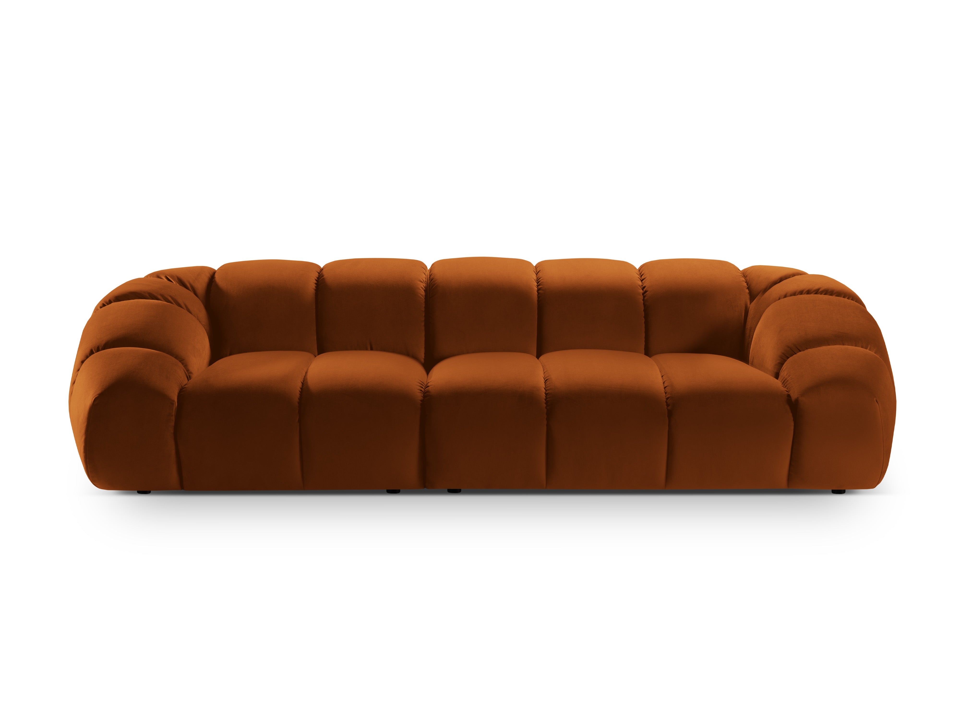 Sofa aksamitna 4-osobowa DIANA terracotta