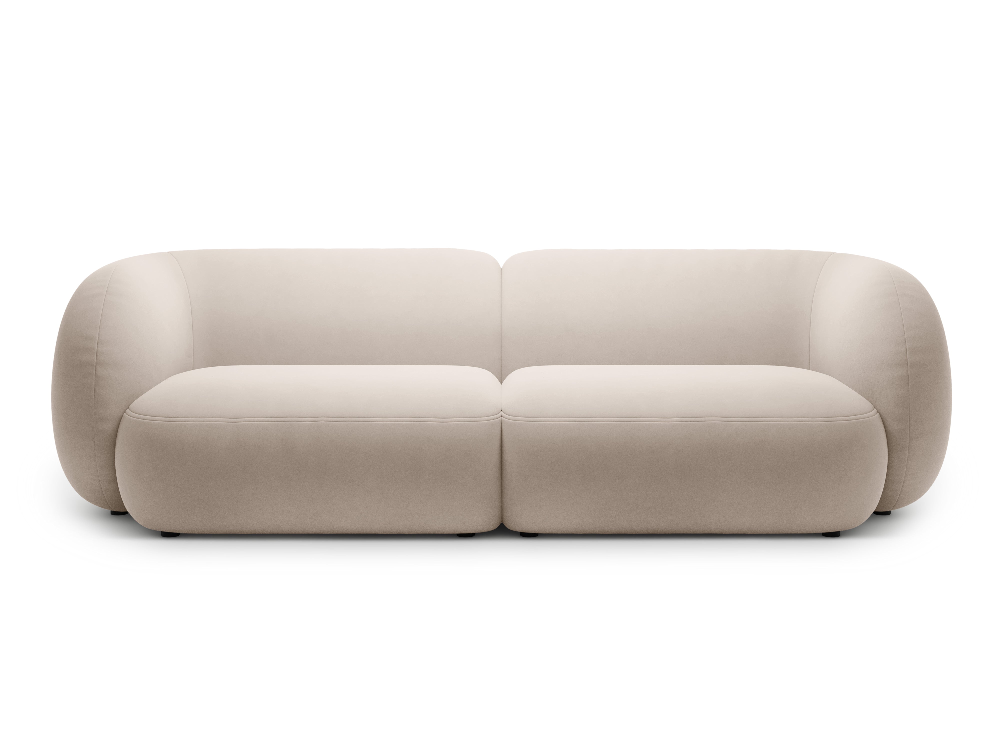 Sofa 4-osobowa aksamitna KATE beżowy