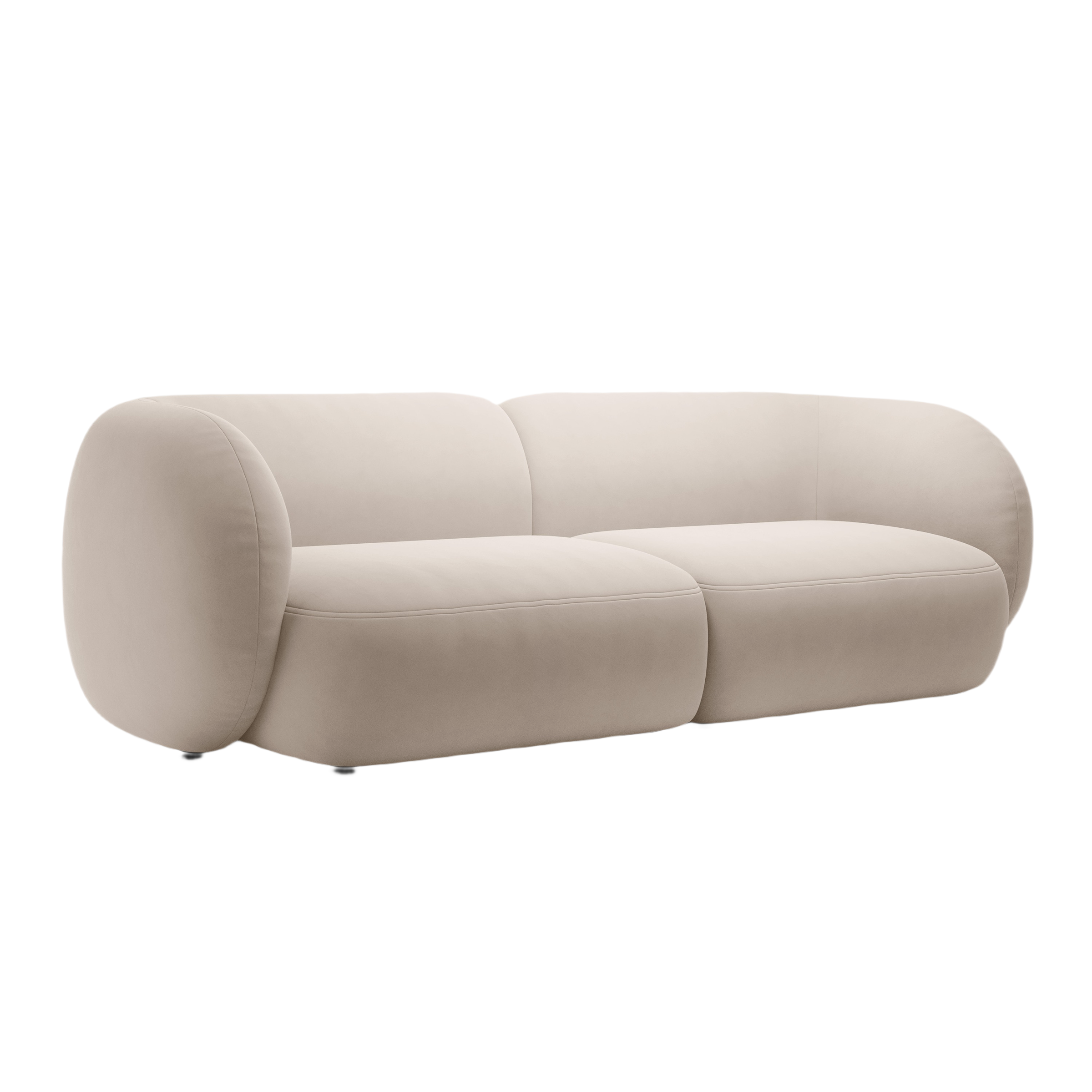 Sofa 4-osobowa aksamitna KATE beżowy