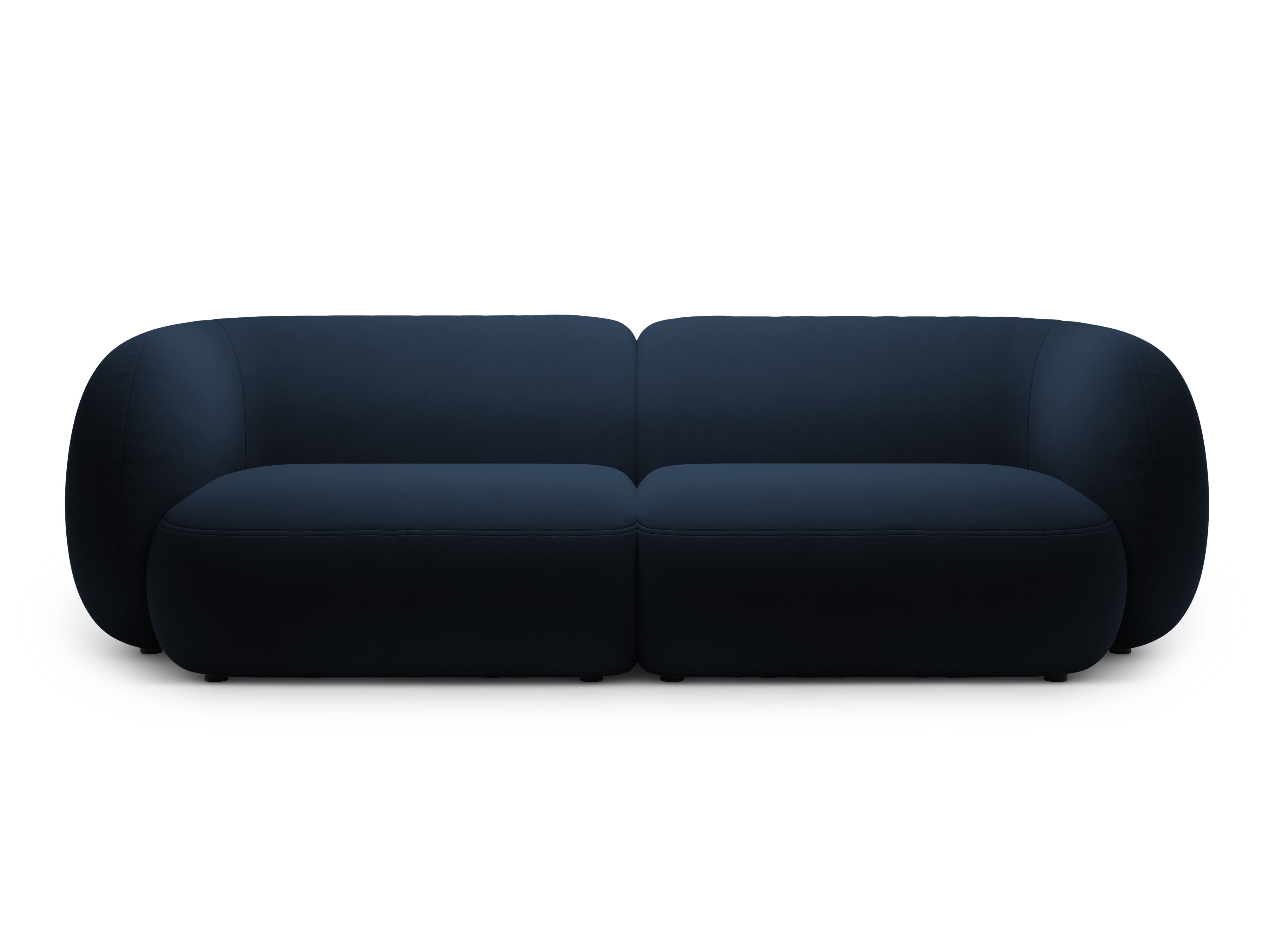 Sofa 4-osobowa aksamitna KATE granat królewski