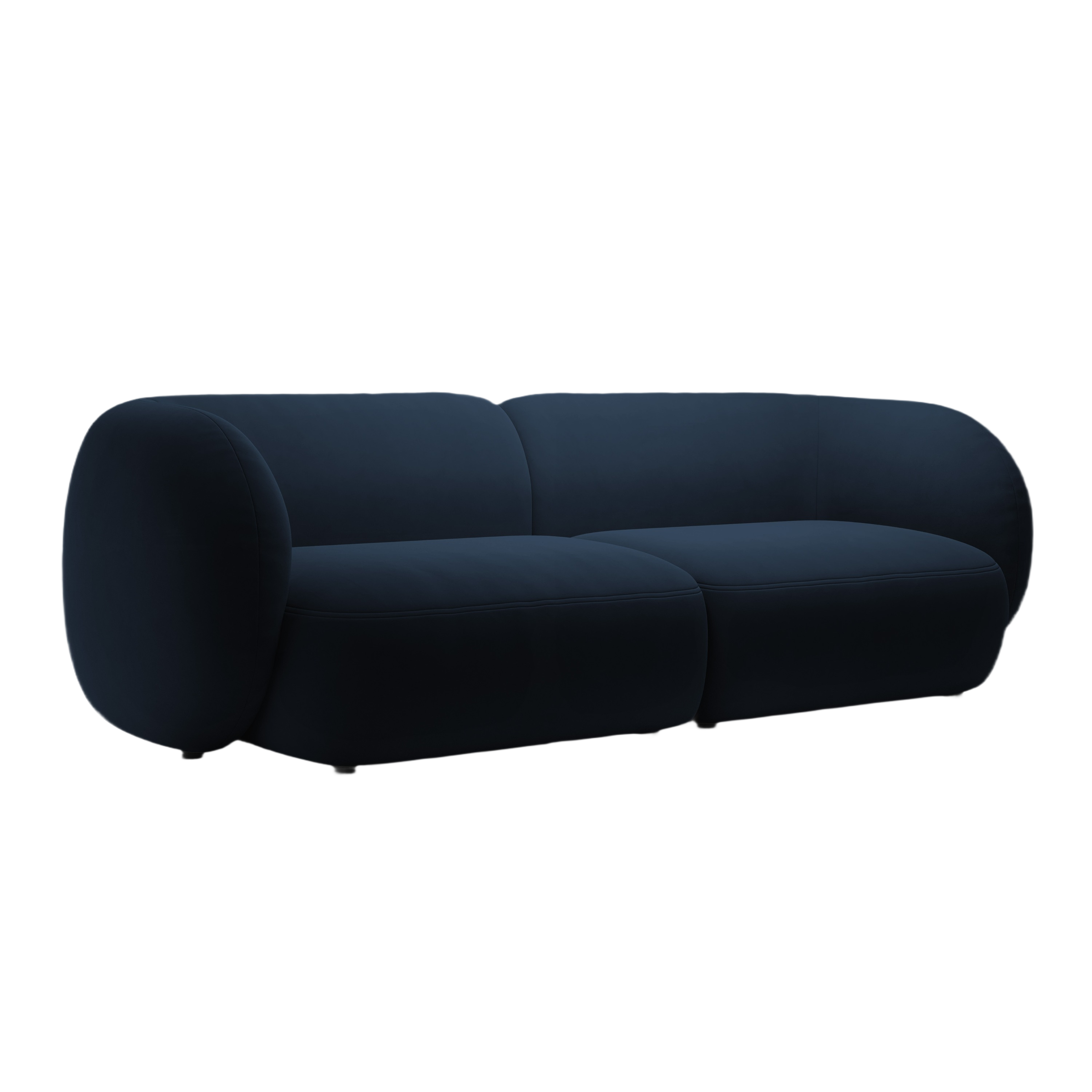 Sofa 4-osobowa aksamitna KATE granat królewski