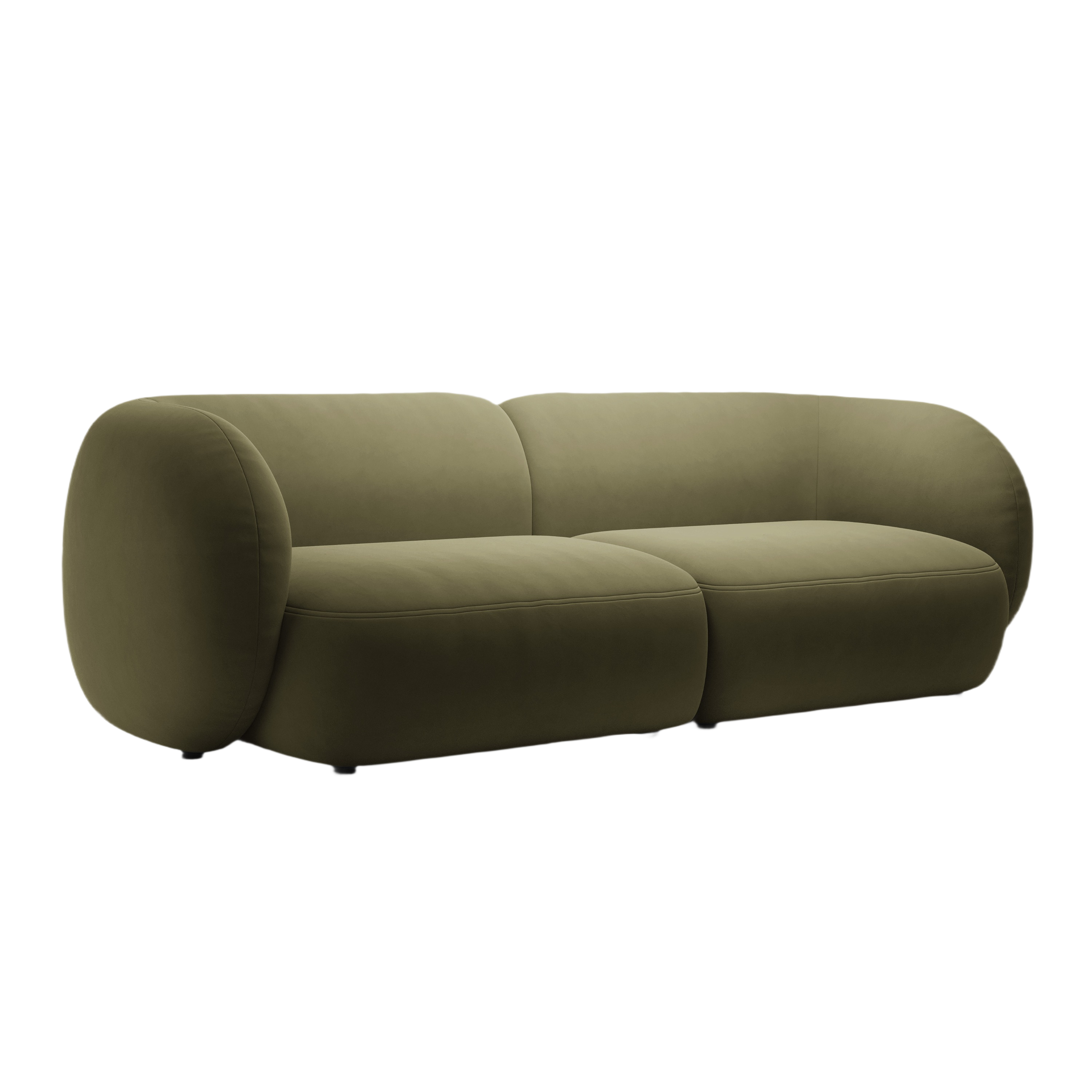 Sofa 4-osobowa aksamitna KATE zielony