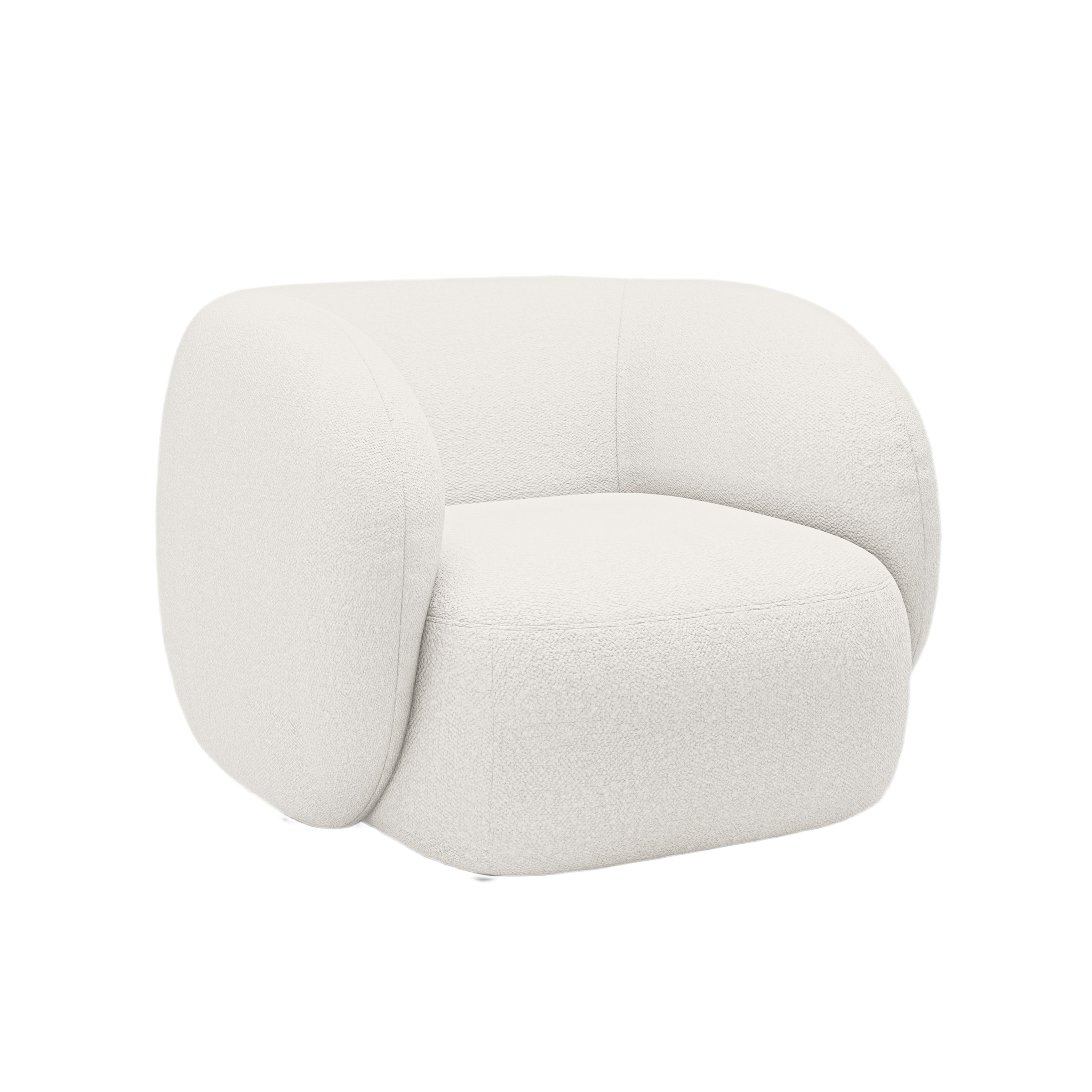 Sessel KATE weiß Boucle