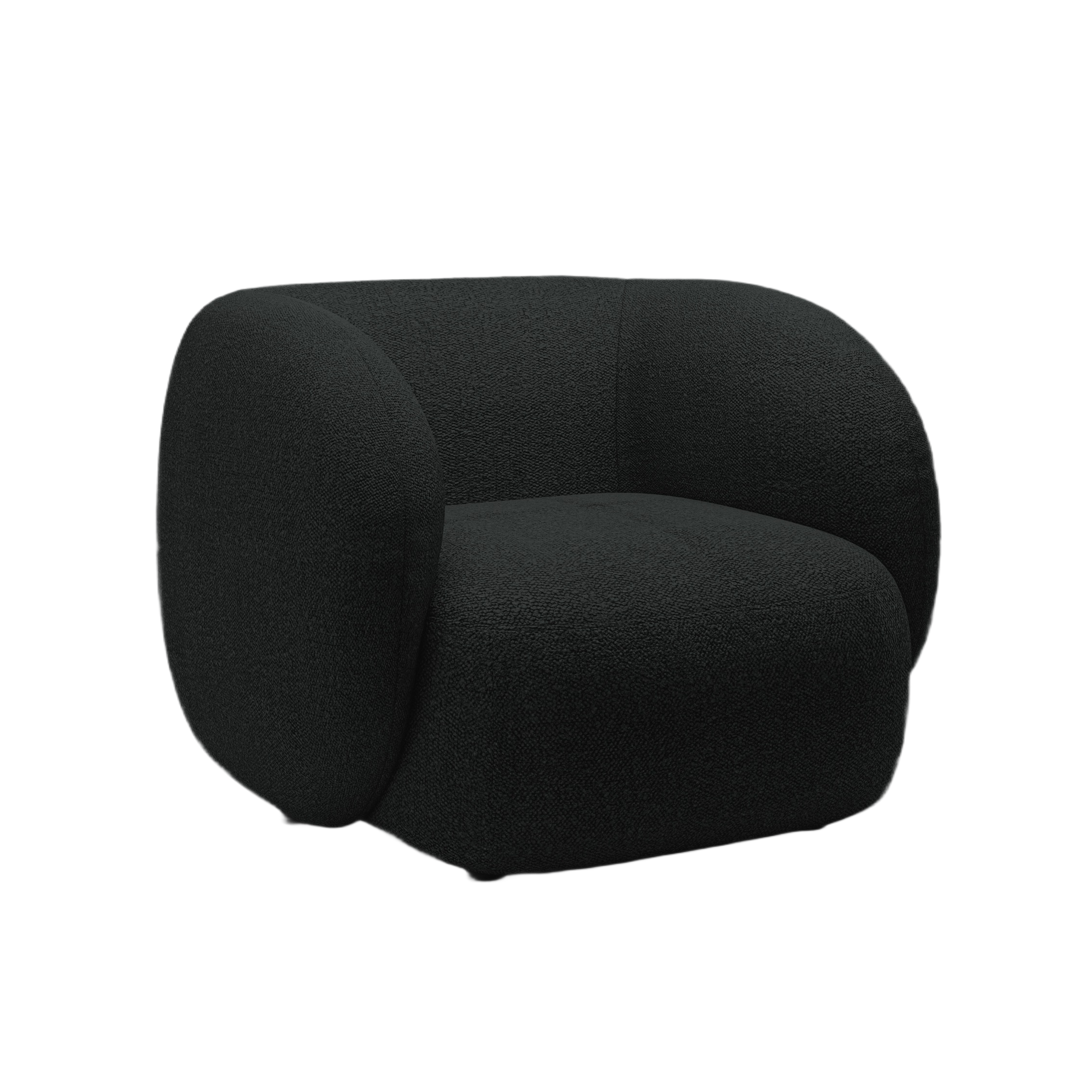 Fotel KATE czarny boucle