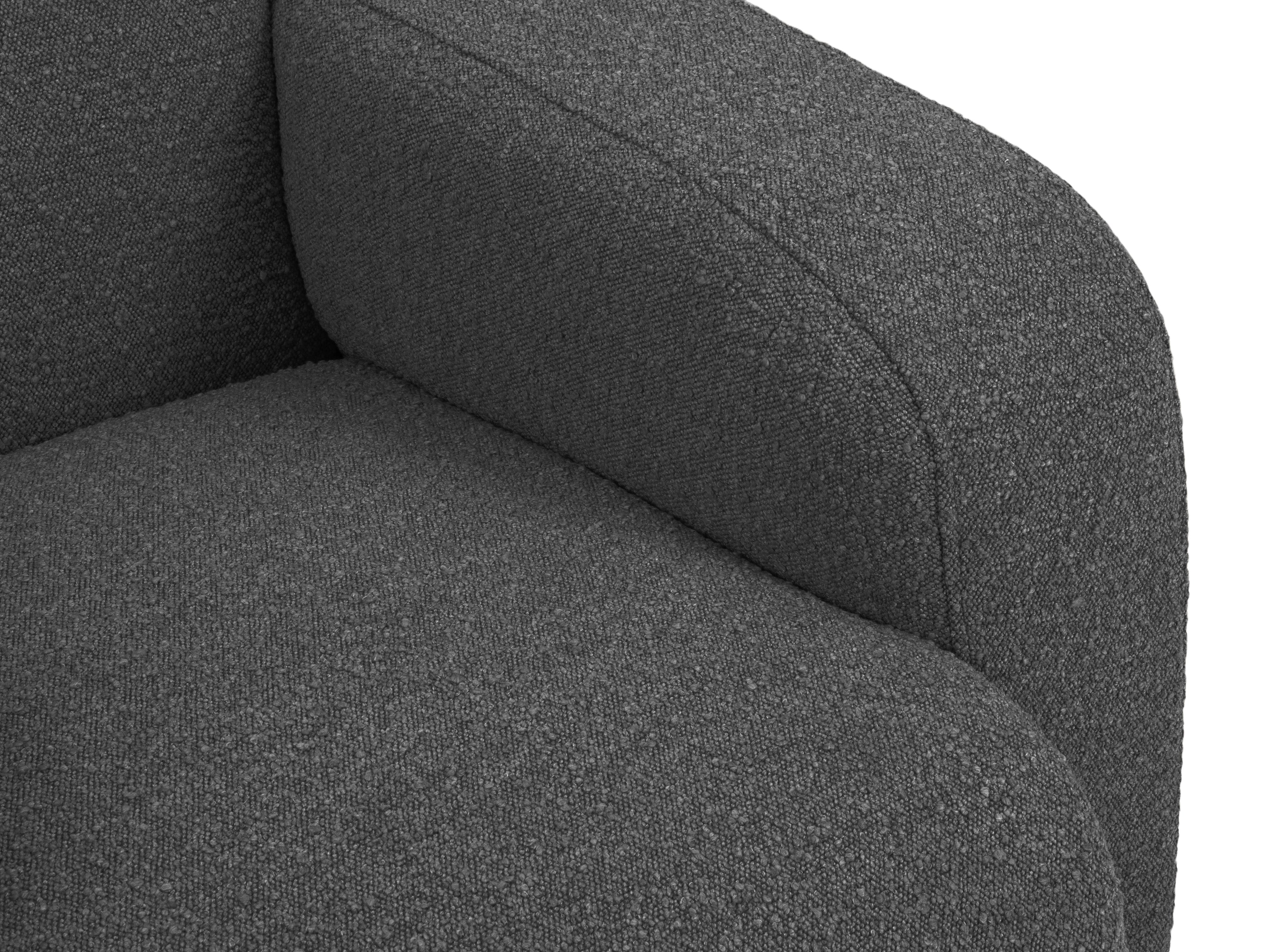 Fotel w tkaninie boucle MOLINO ciemnoszary Micadoni Eye on Design