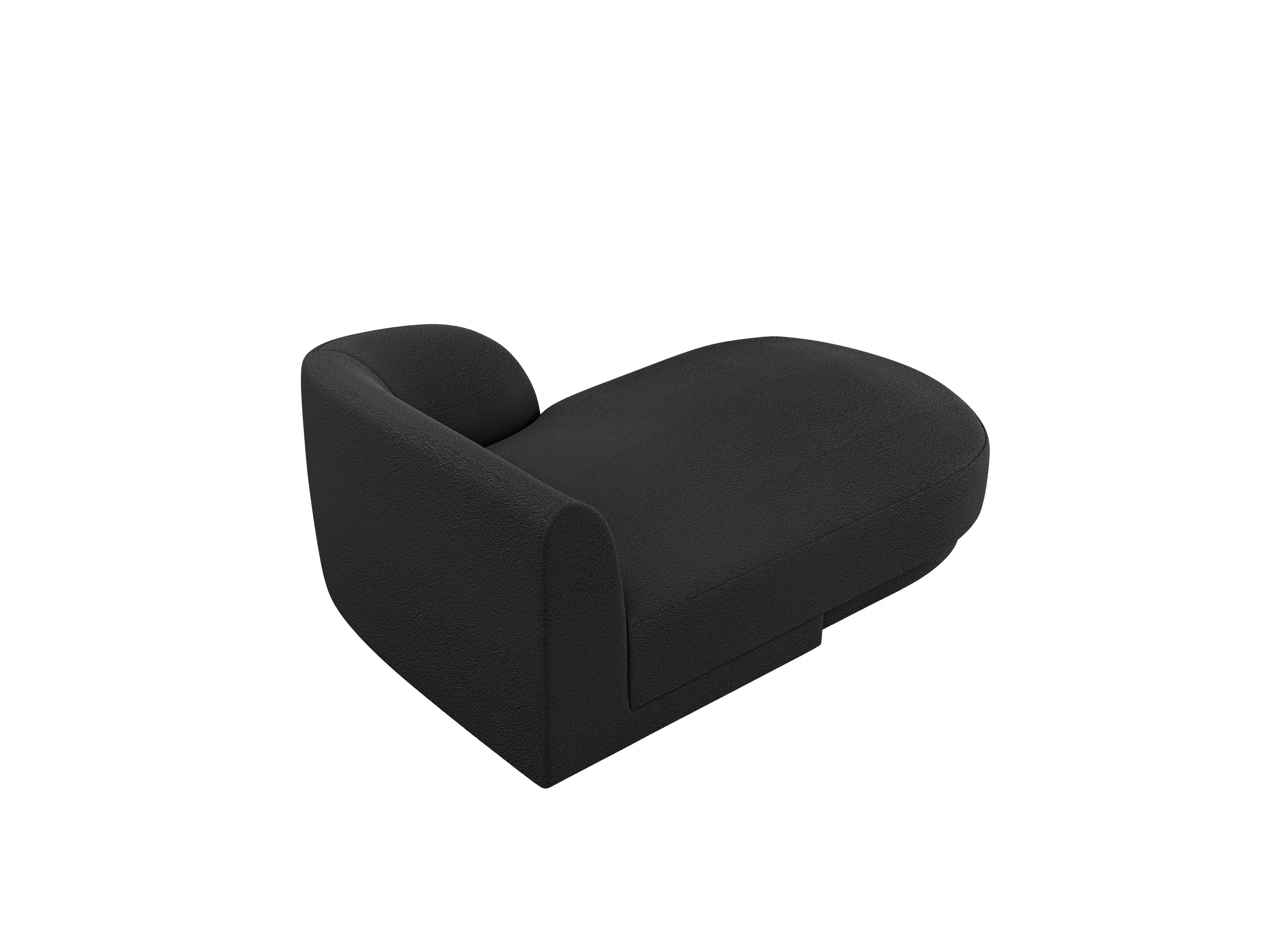 Rechtsseitiger Sessel MILEY schwarzer Boucle