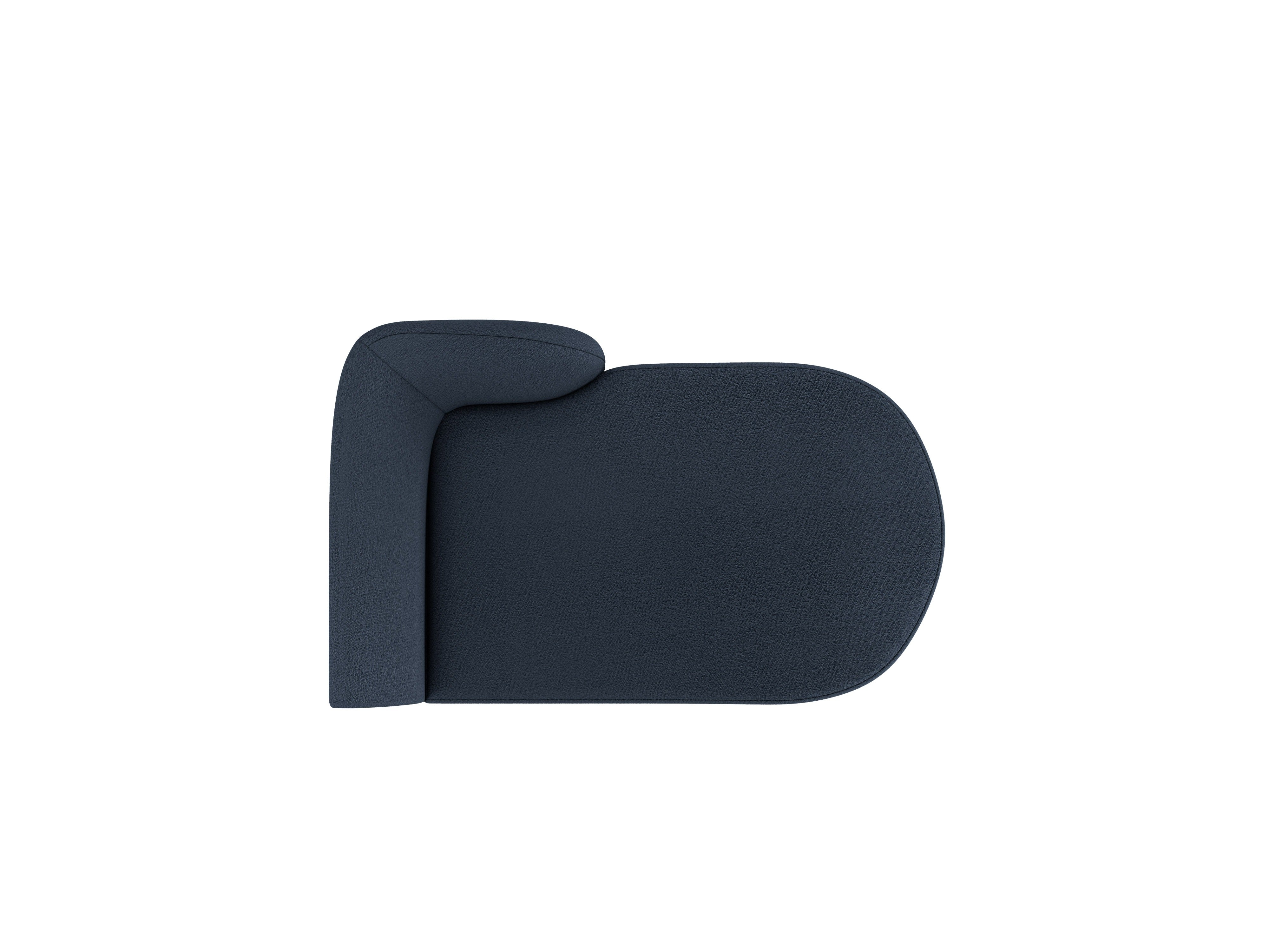 Right-facing chaise longue MILEY dark blue boucle