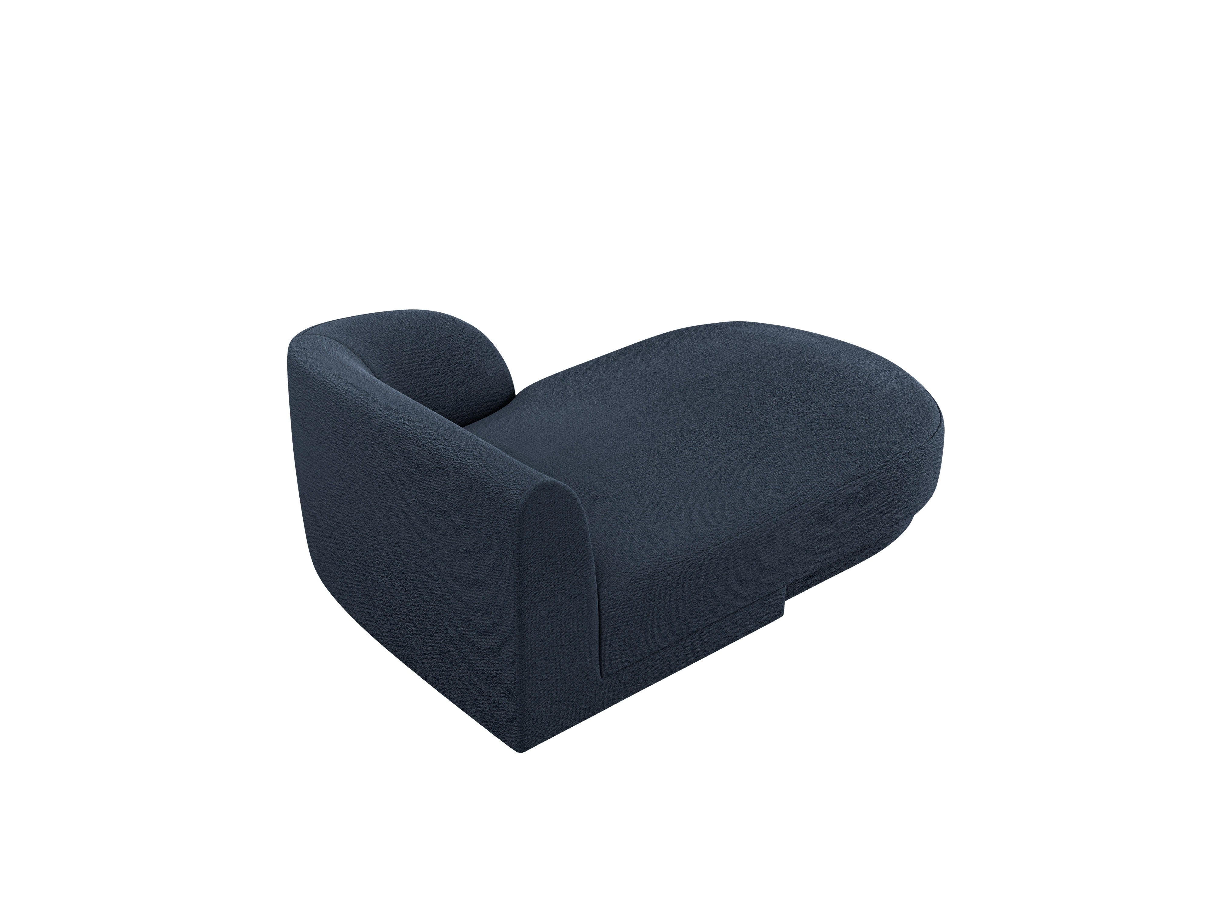 Right-facing chaise longue MILEY dark blue boucle