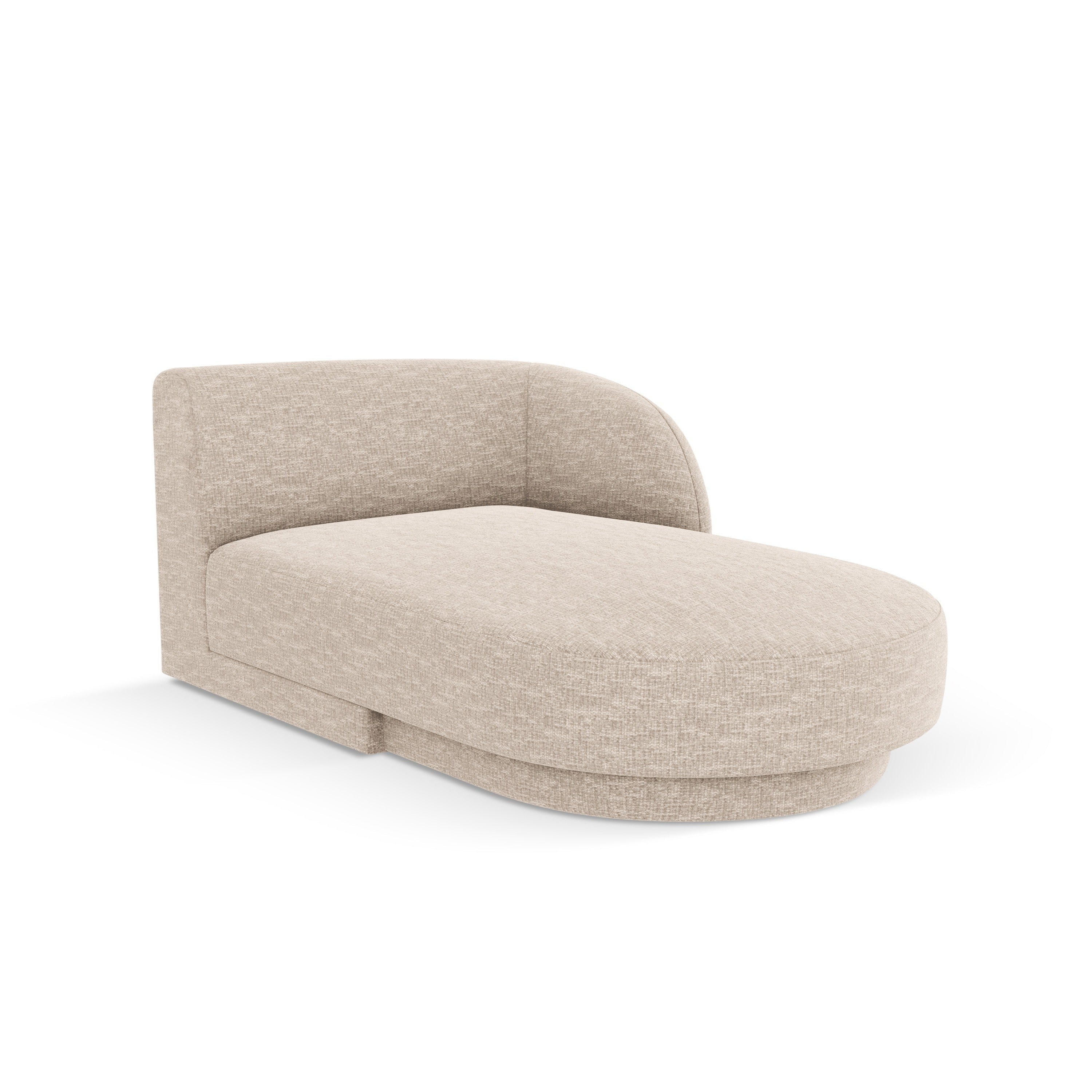 Rechtsseitiger Sessel MILEY beige samtig
