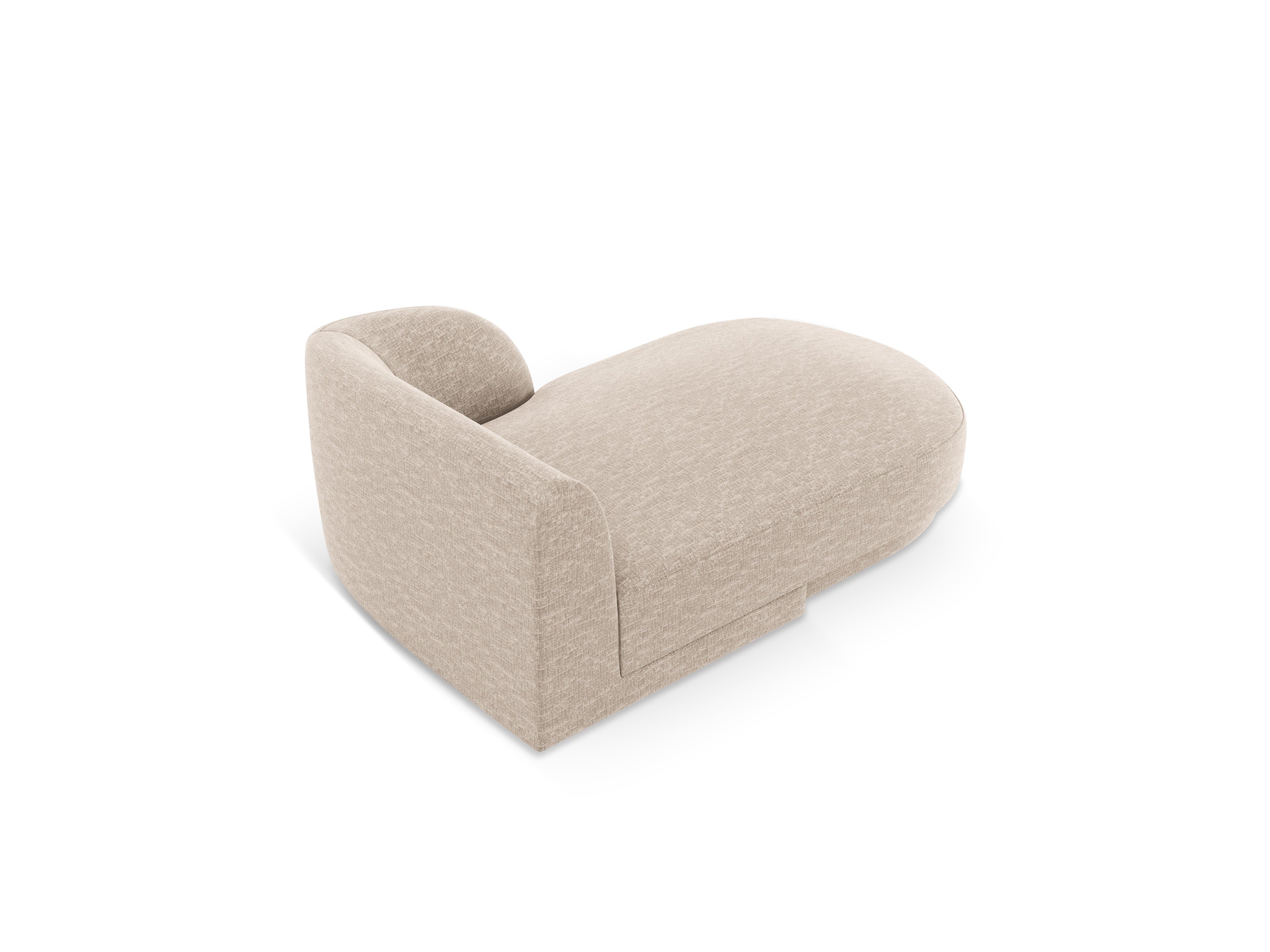 Rechtsseitiger Sessel MILEY beige samtig