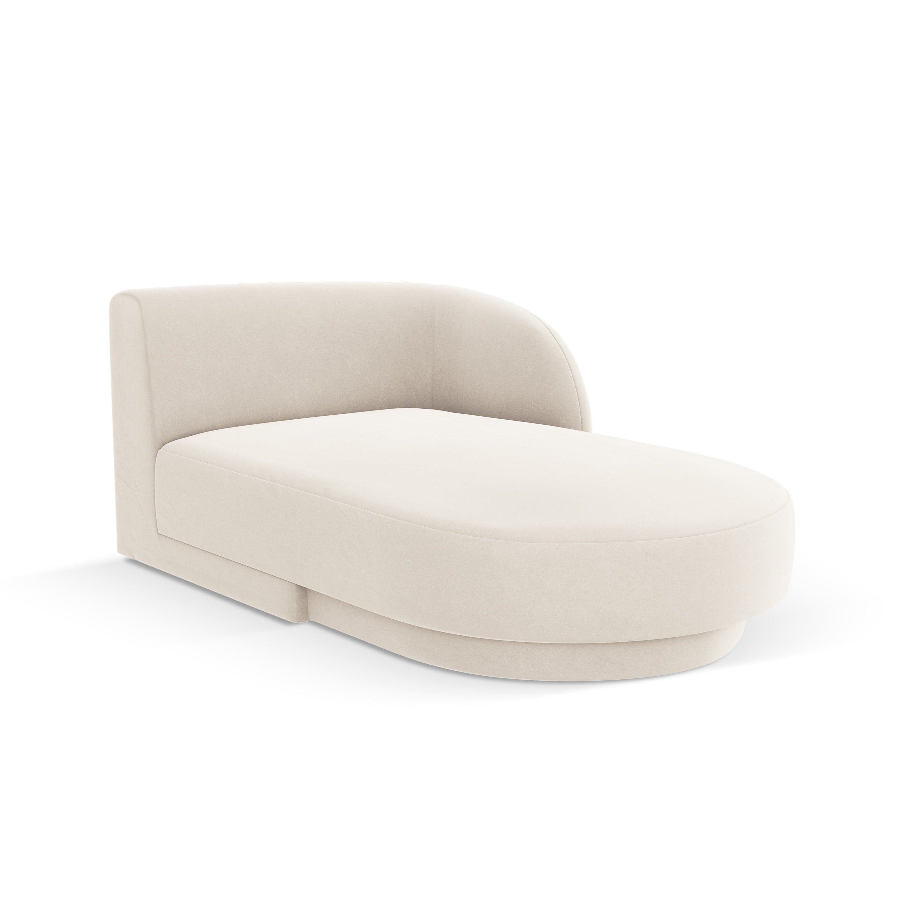 Samt-Sessel rechts MILEY hellbeige