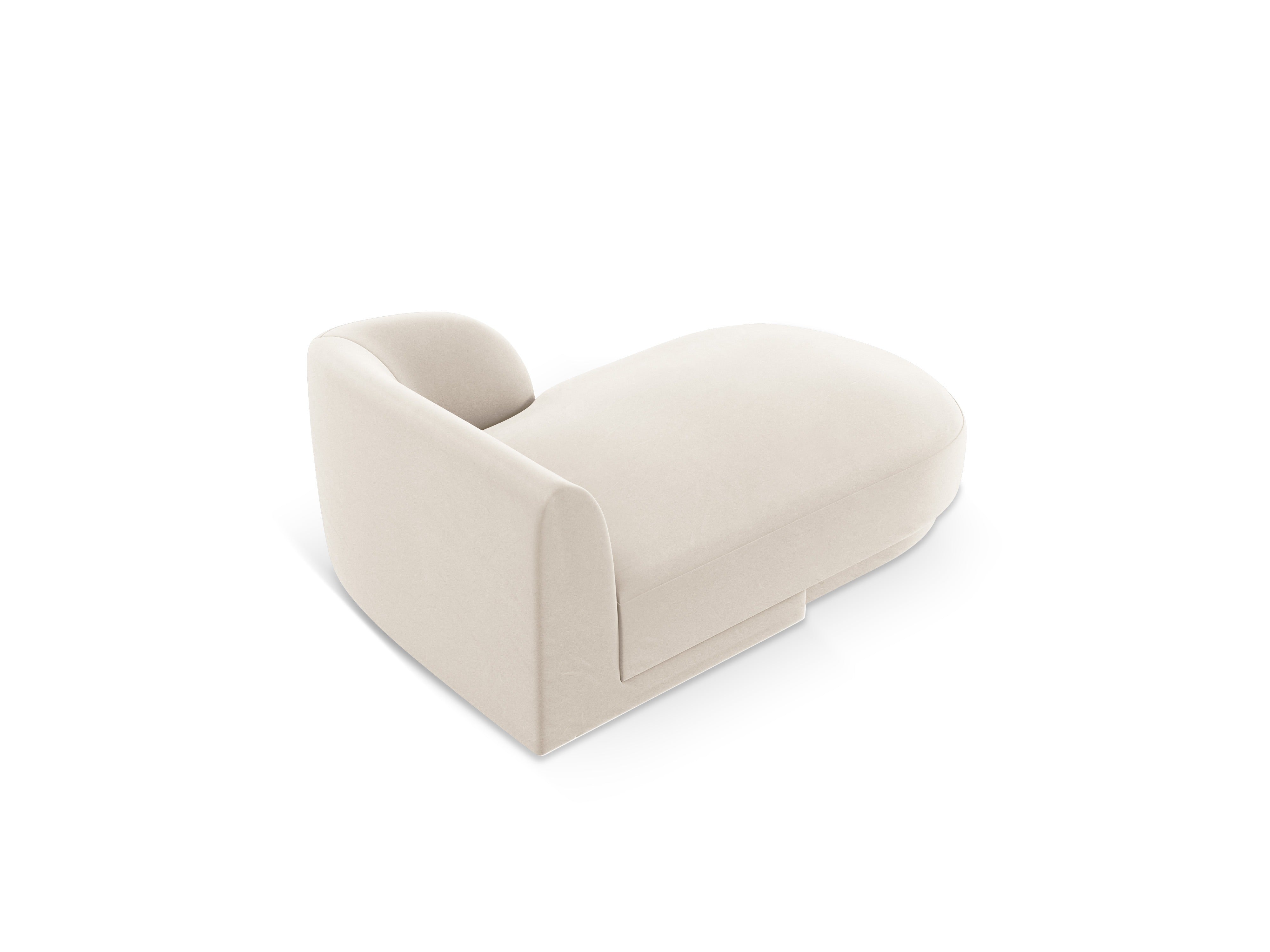 Samt-Sessel rechts MILEY hellbeige