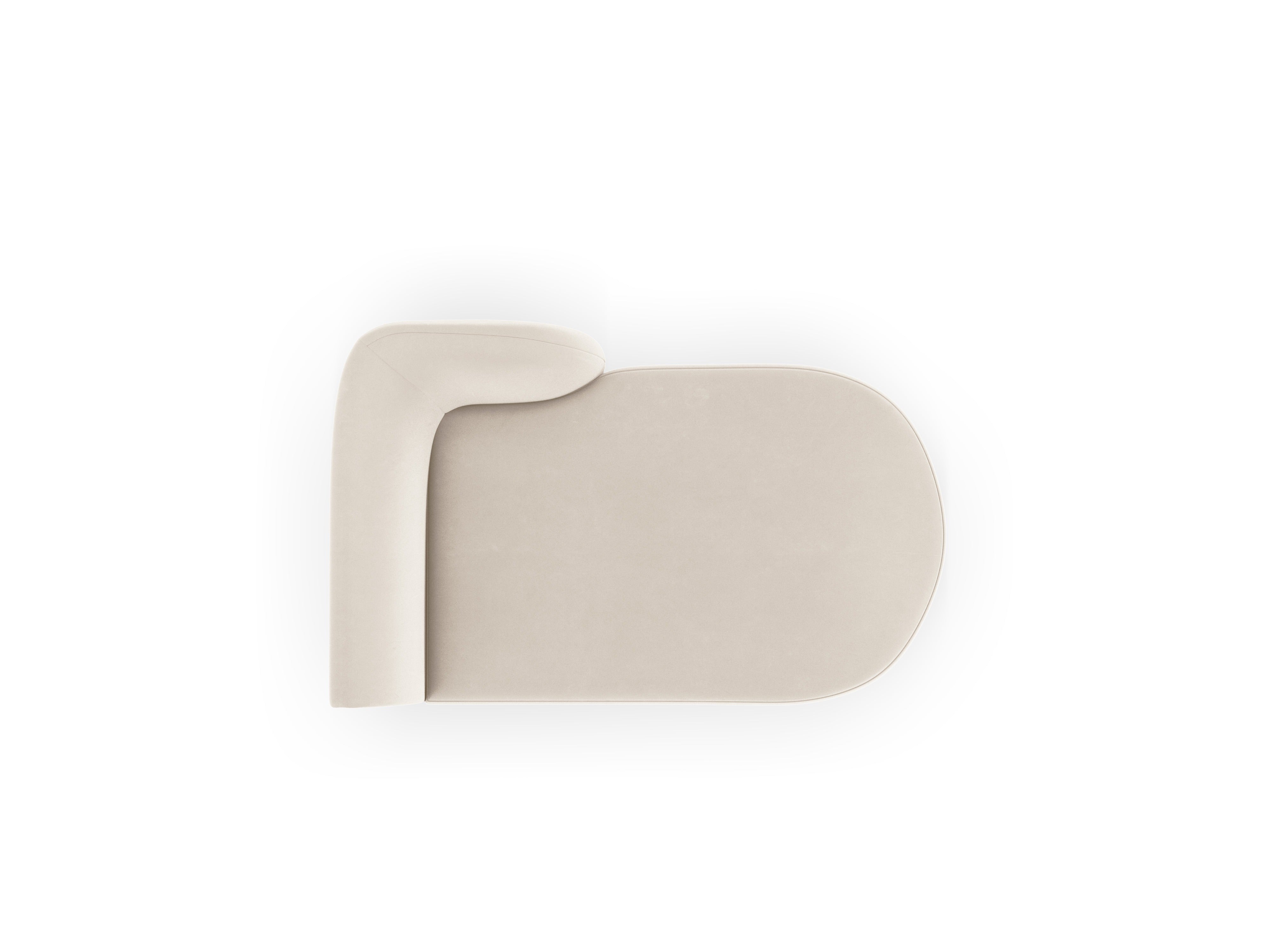 Samt-Sessel rechts MILEY hellbeige